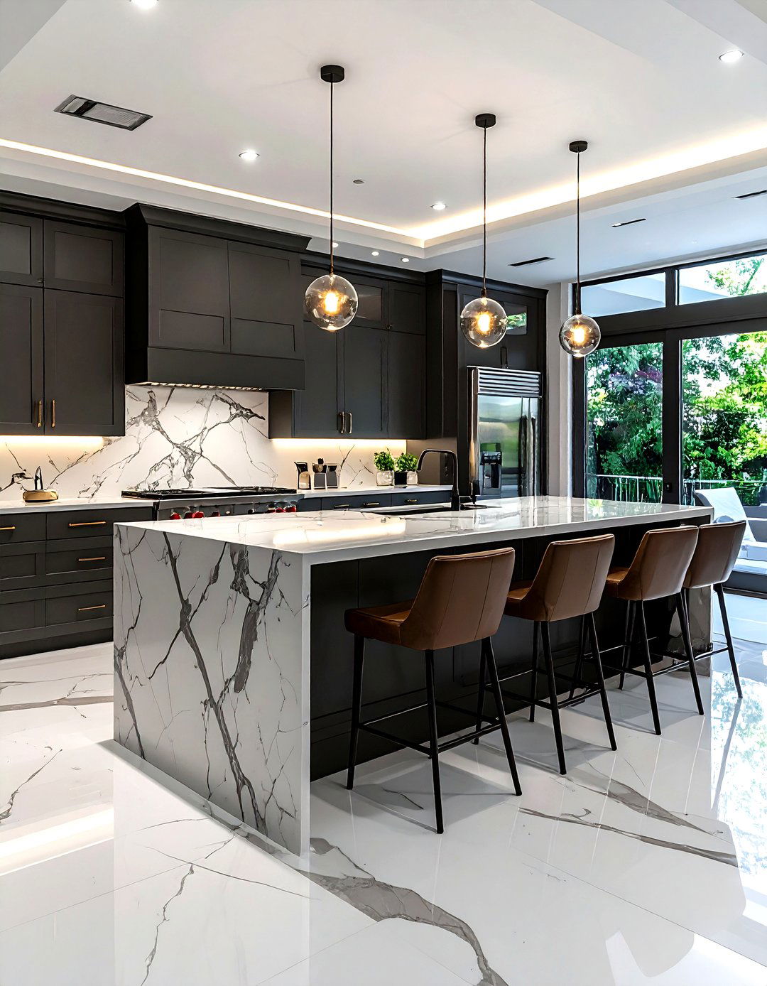 Dark Grey Kitchen Island - 30 grey kitchen decor ideas