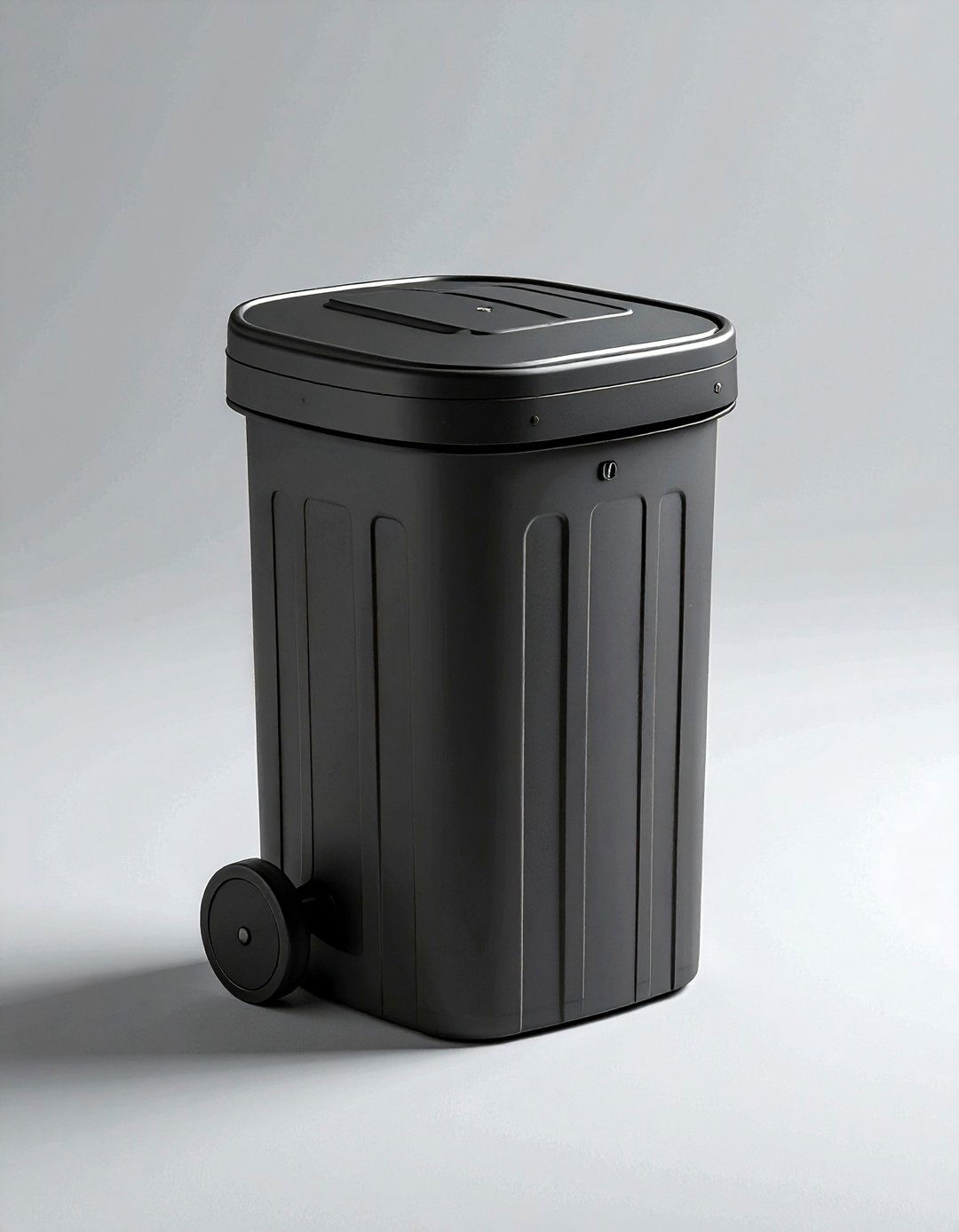 Dark Grey Trash Can - 30 grey bathroom accessories ideas