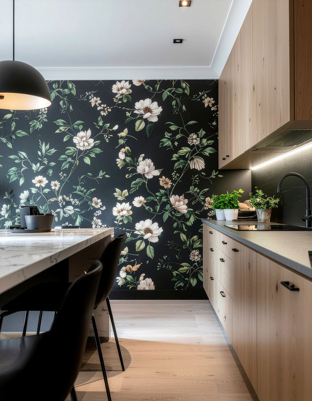 Dark Kitchen Wallpaper - 30 kitchen wallpaper ideas