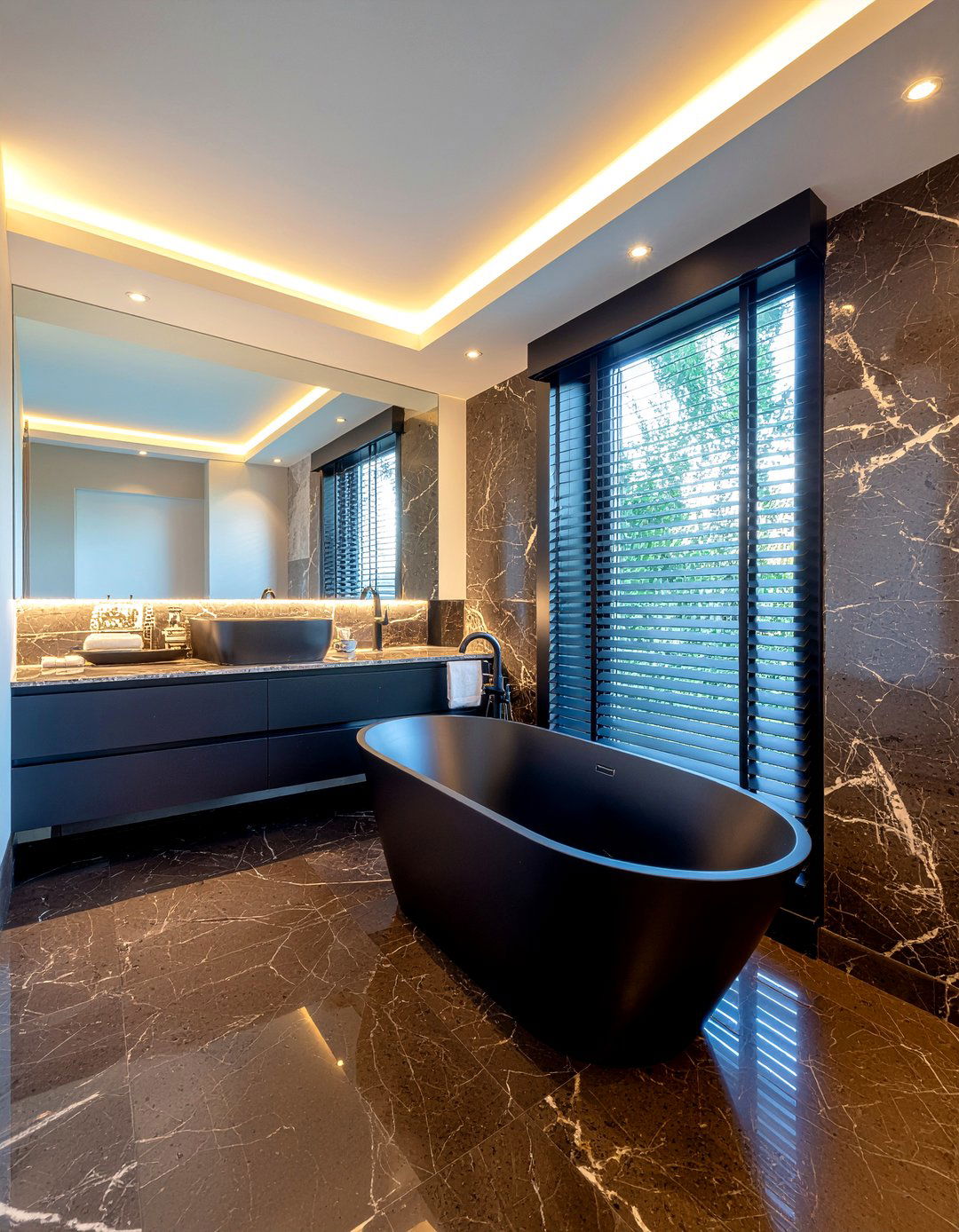 Dark Luxury Bathroom - 30 moody bathroom ideas