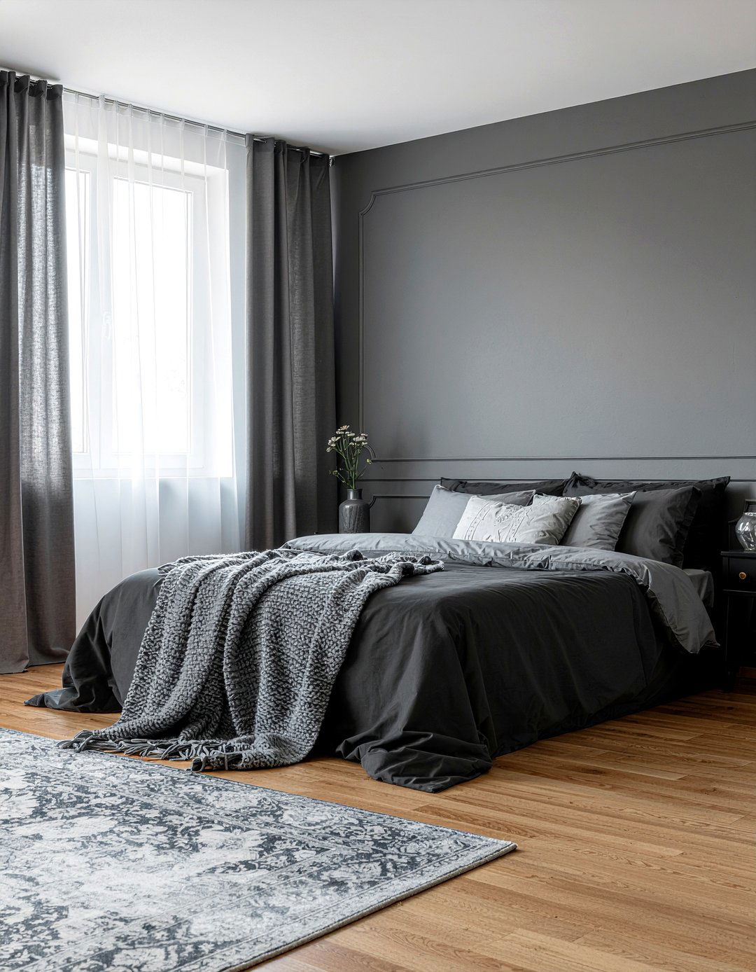 Dark Monochromatic Room - 30 dark bedroom ideas