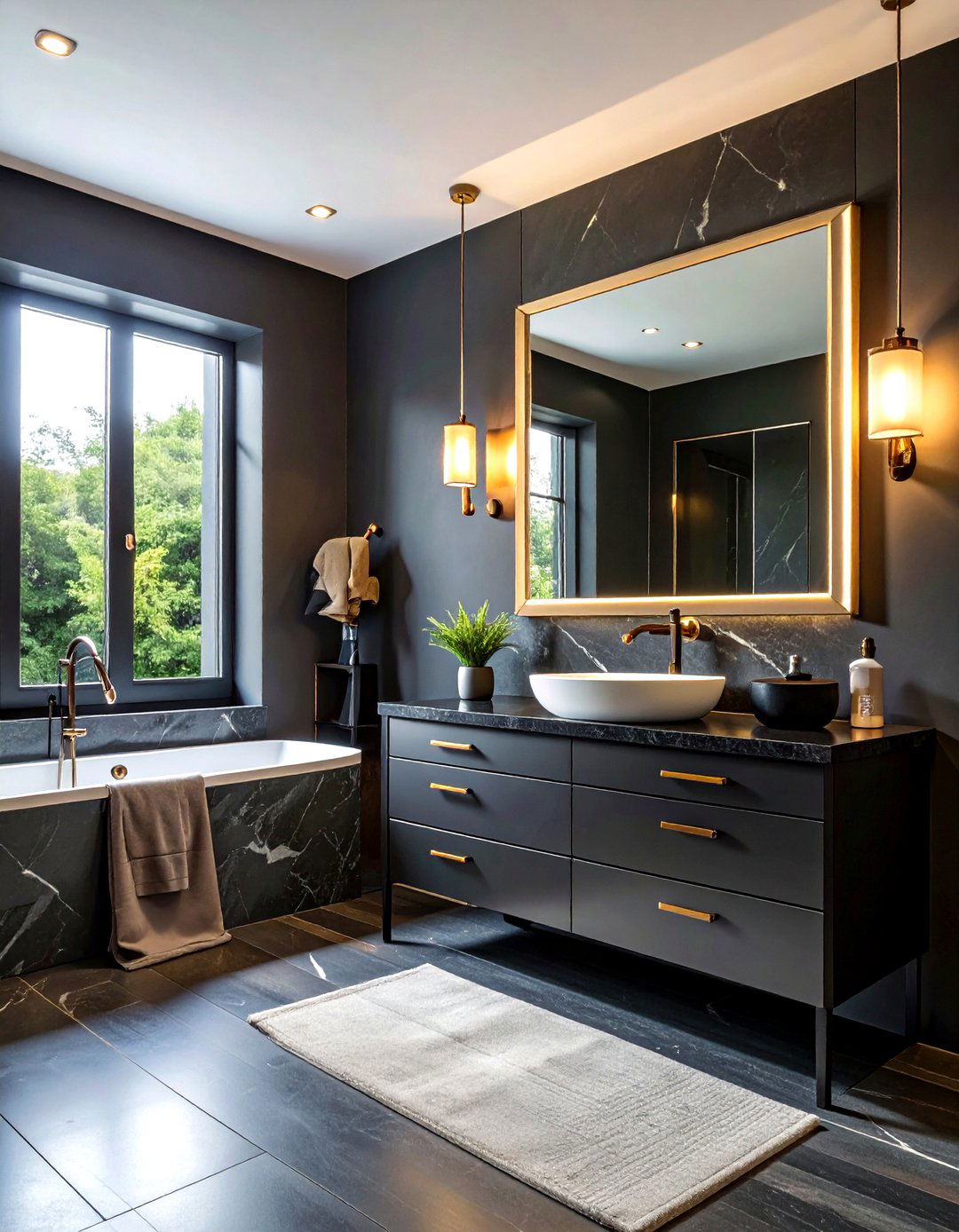 Dark Moody Bathroom - 30 trending bathroom ideas
