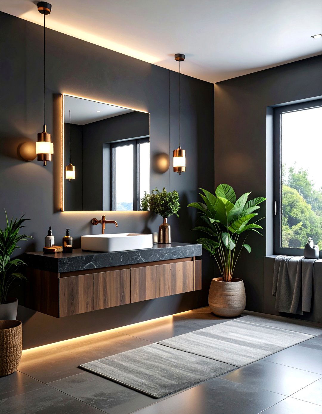 Dark Moody Bathroom - 30 must-see bathroom ideas
