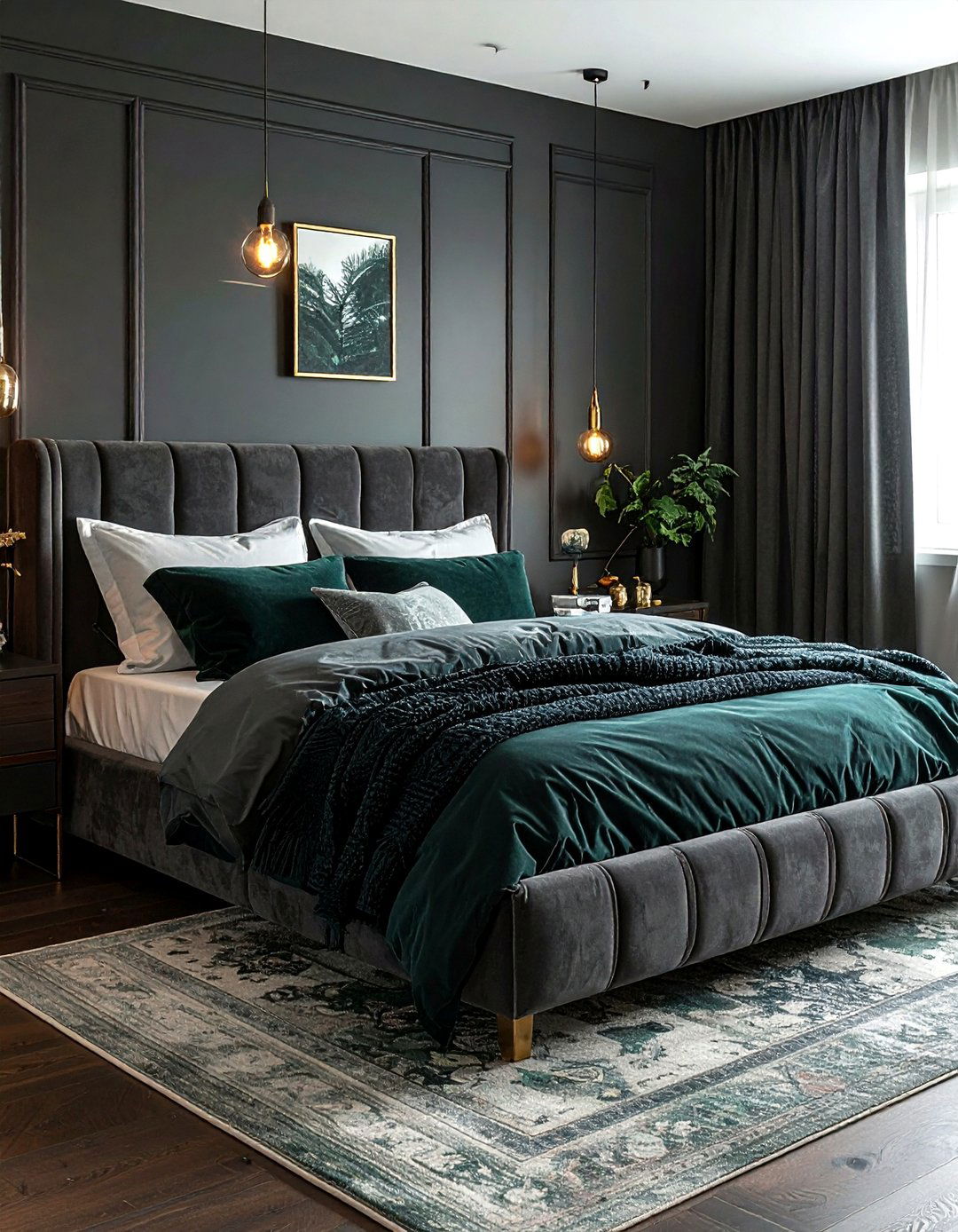 Dark Moody Bedroom - 30 newlywed bedroom ideas