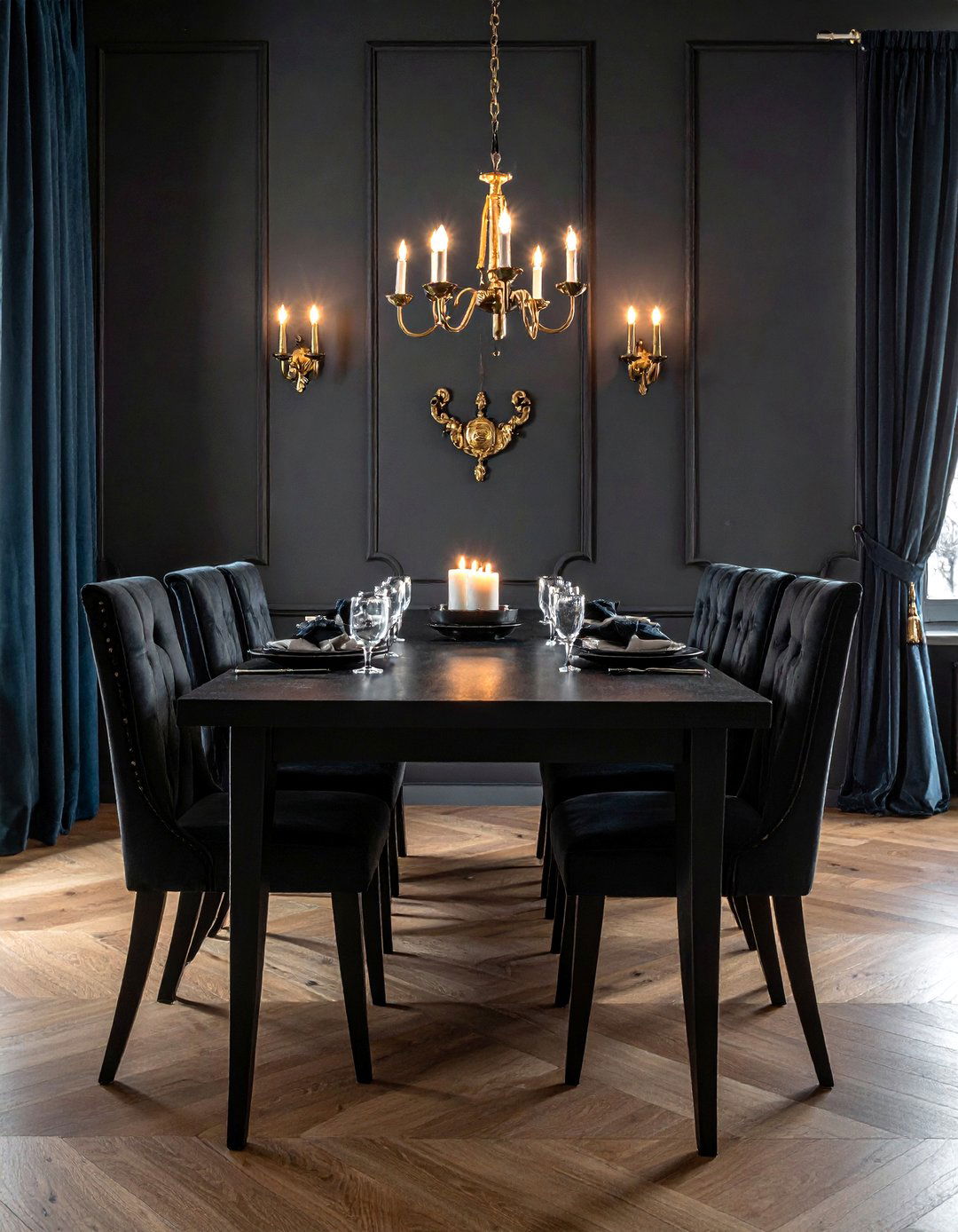 Dark Moody Dining - 30 top dining room ideas