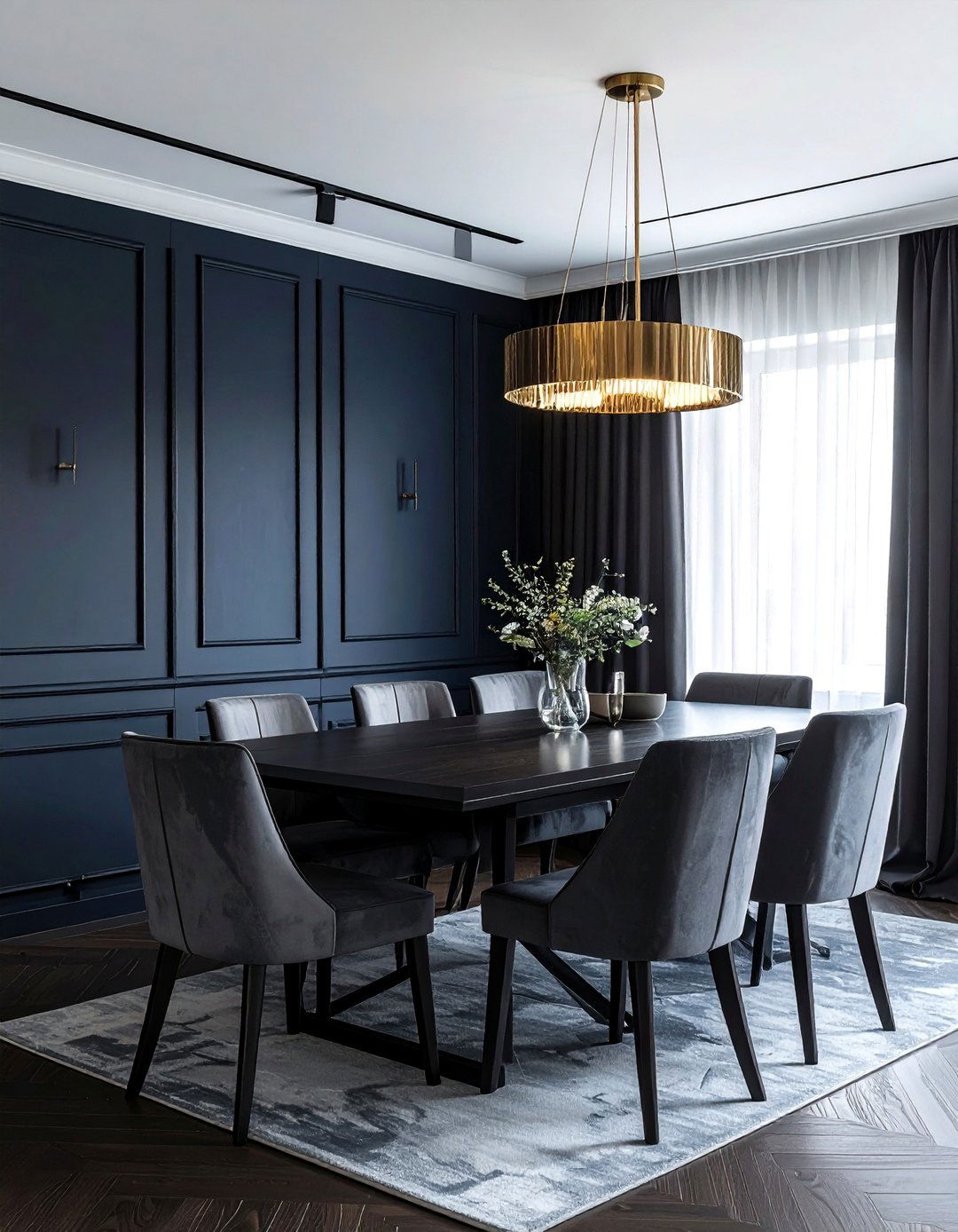 Dark Moody Dining Corner - 30 corner dining area ideas