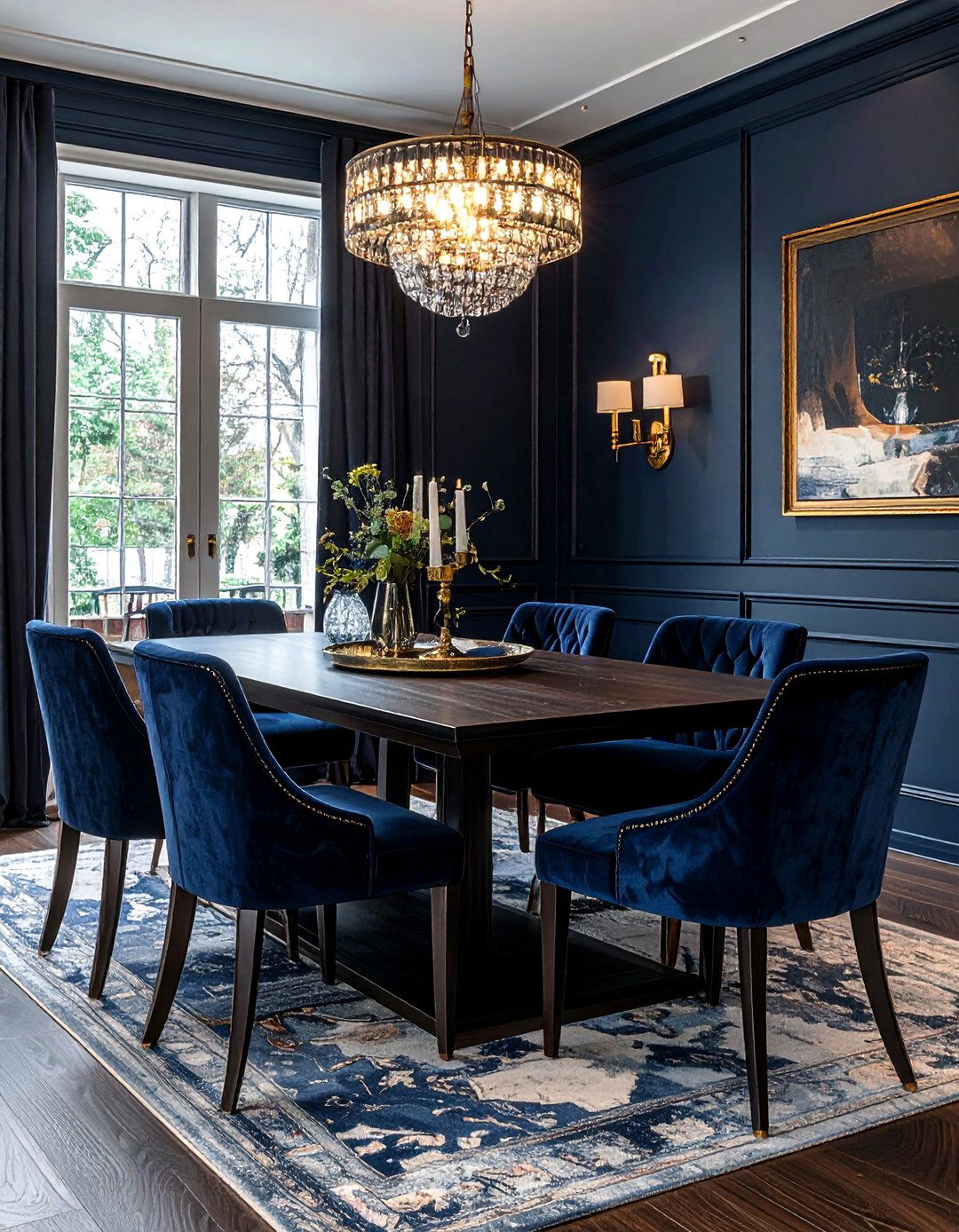 Dark Moody Dining Room - 30 dining room renovation ideas