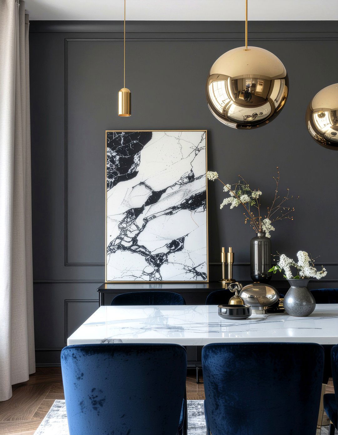 Dark Moody Dining Room - 30 polished dining room ideas