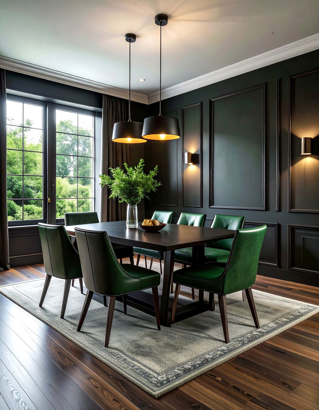 Dark Moody Dining Room - 30 show home dining room ideas