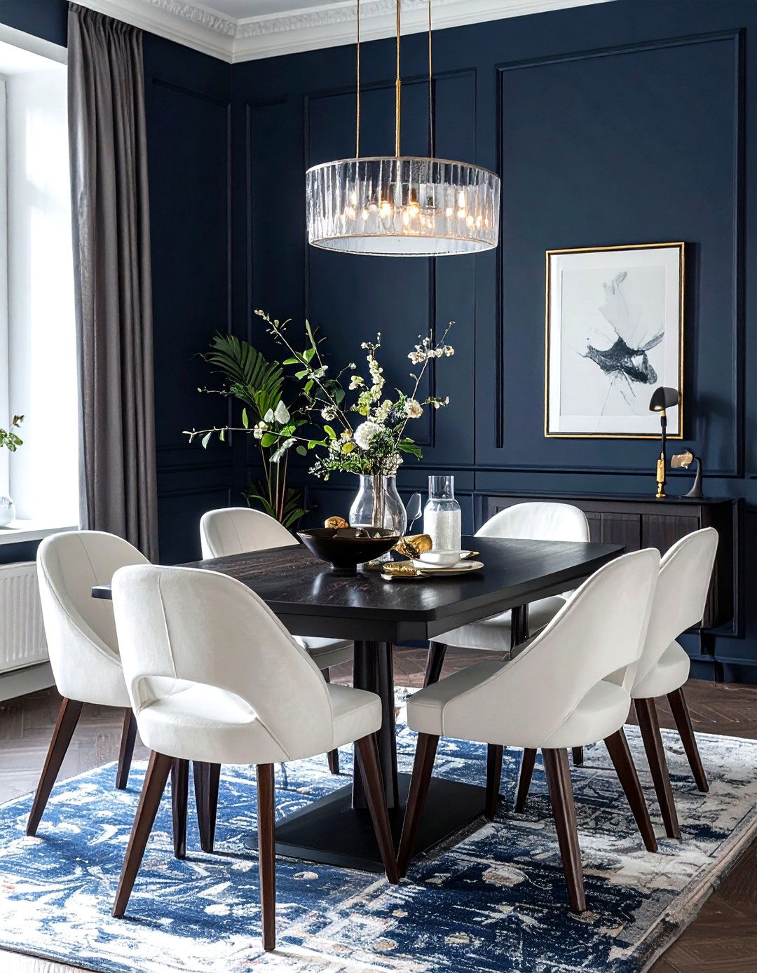 Dark Moody Dining Room - 30 showpiece dining room ideas