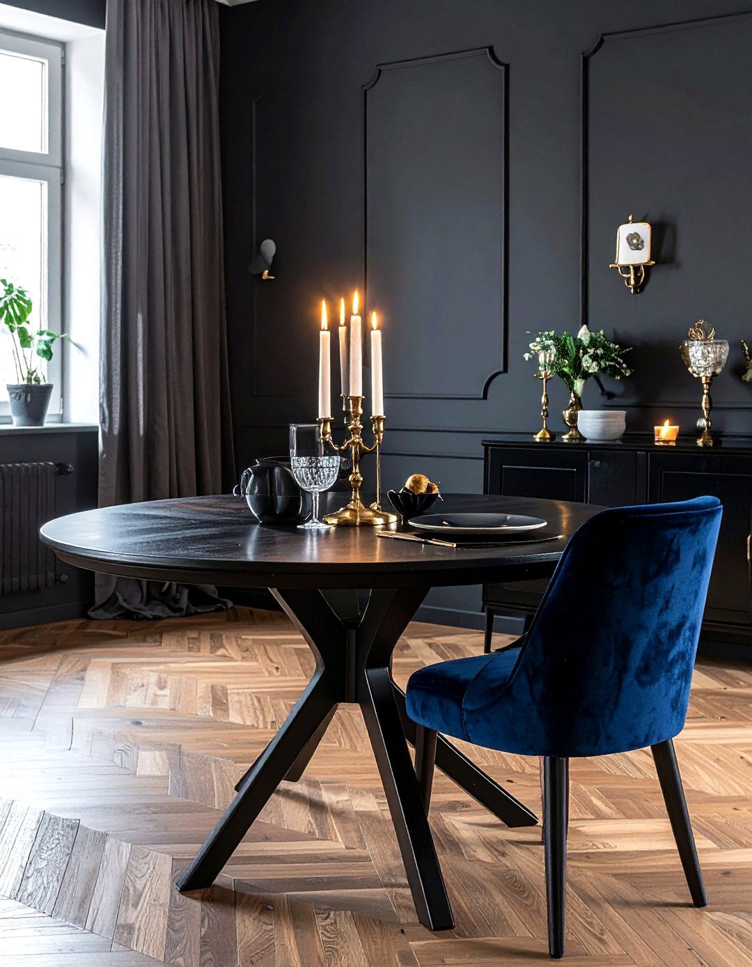 Dark Moody Dining Room - 30 small dining room ideas