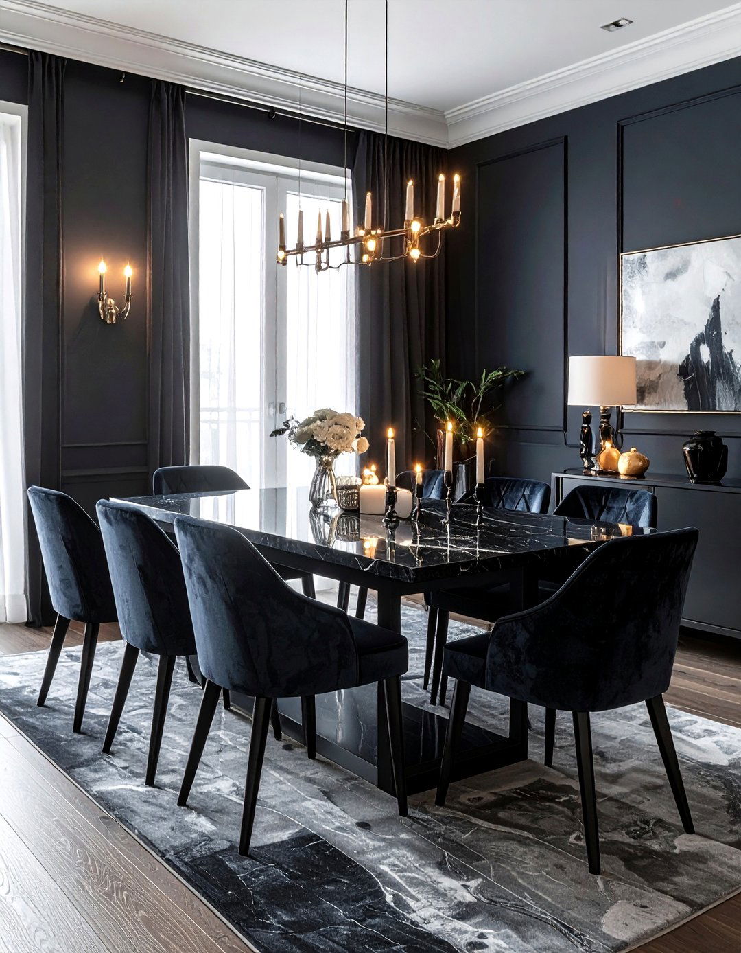 Dark Moody Dining Room - 30 tailored dining room ideas