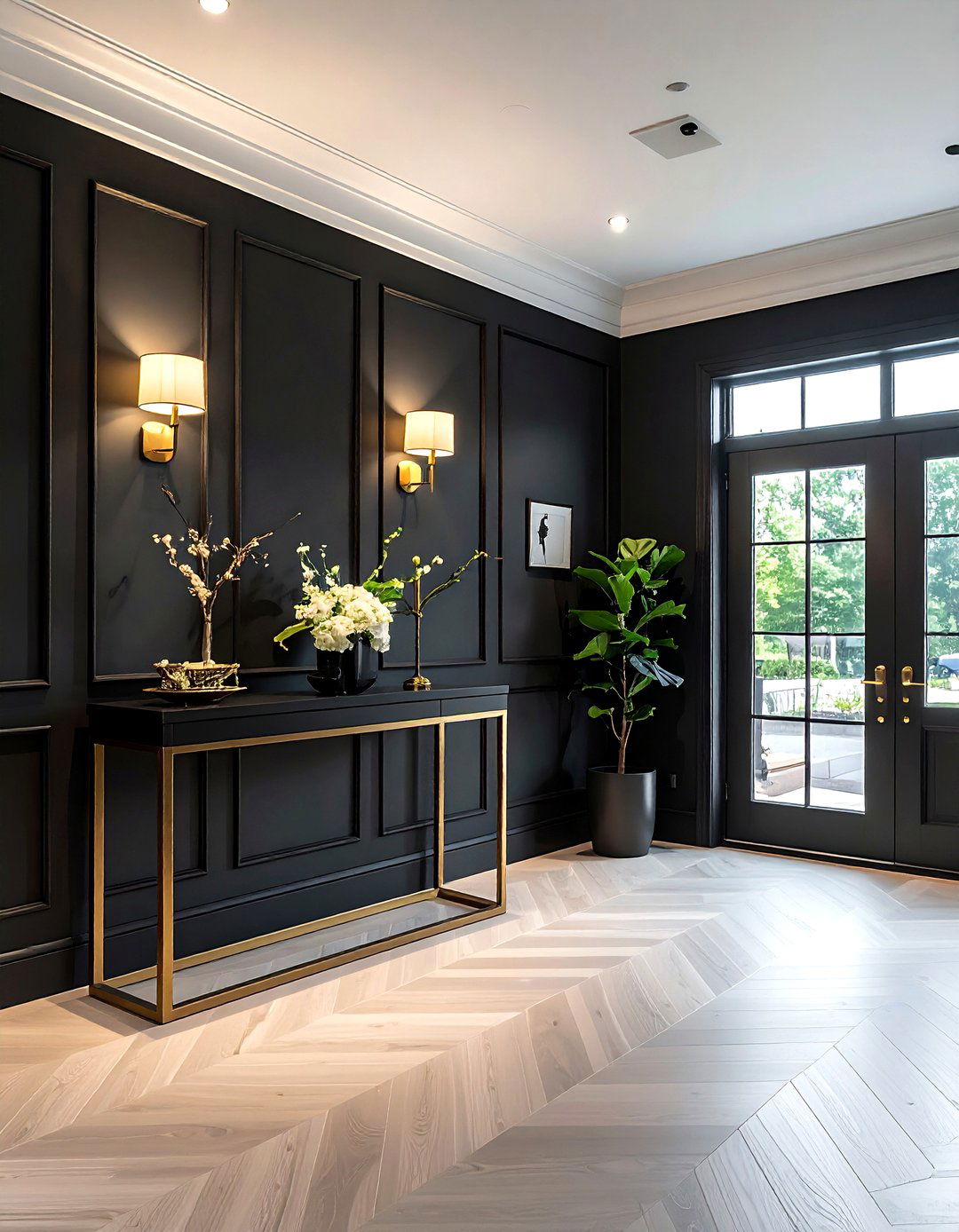 Dark Moody Foyer - 30 grand entryway ideas