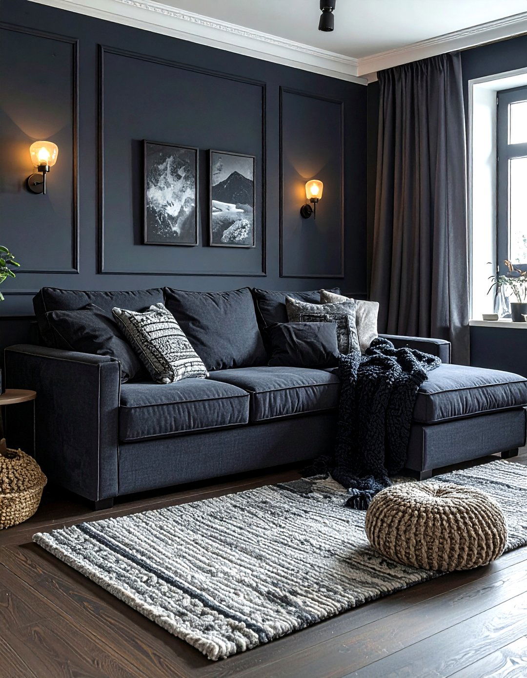 Dark Moody Living Room - 30 living room pull out couch ideas
