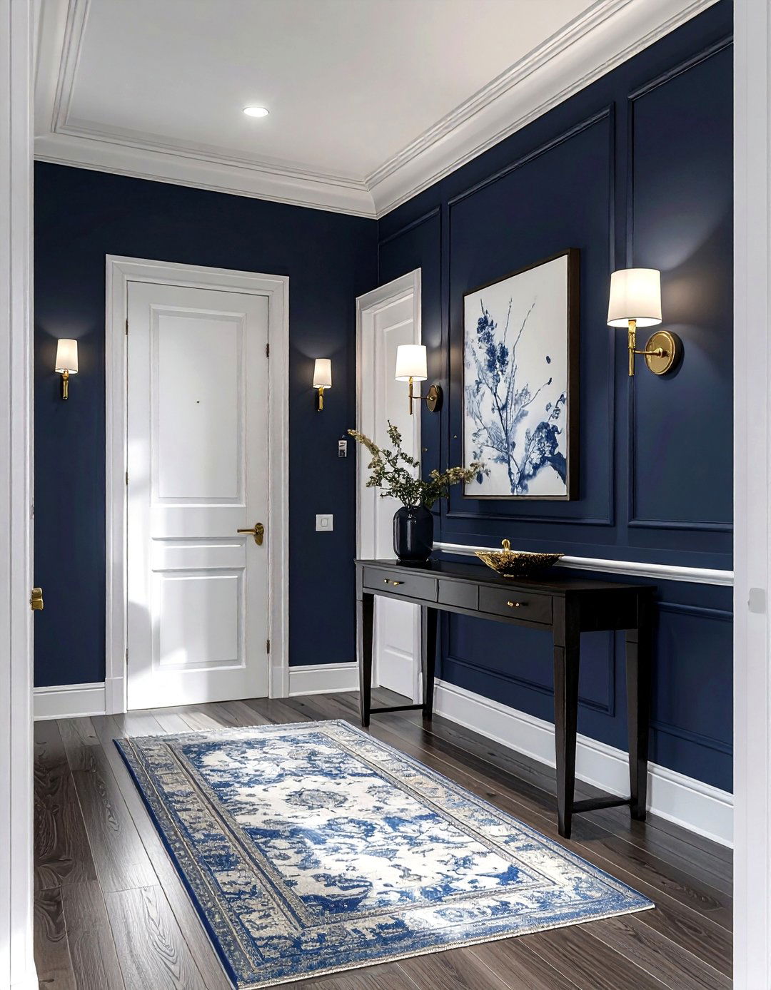 Dark Moody Paint - 30 living room hallway ideas