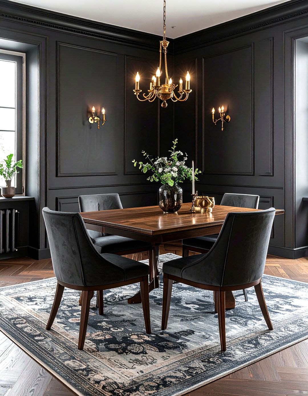 Dark Moody Paint - 30 preserved dining room ideas