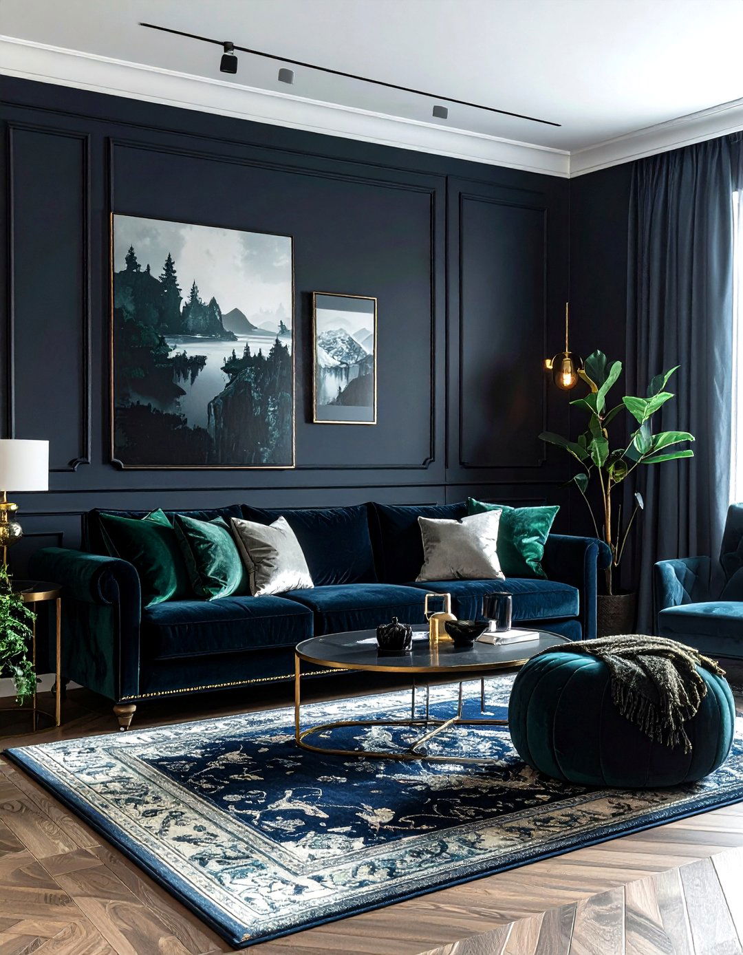 Dark Moody Wallpaper Living Room - 30 living room wallpaper ideas