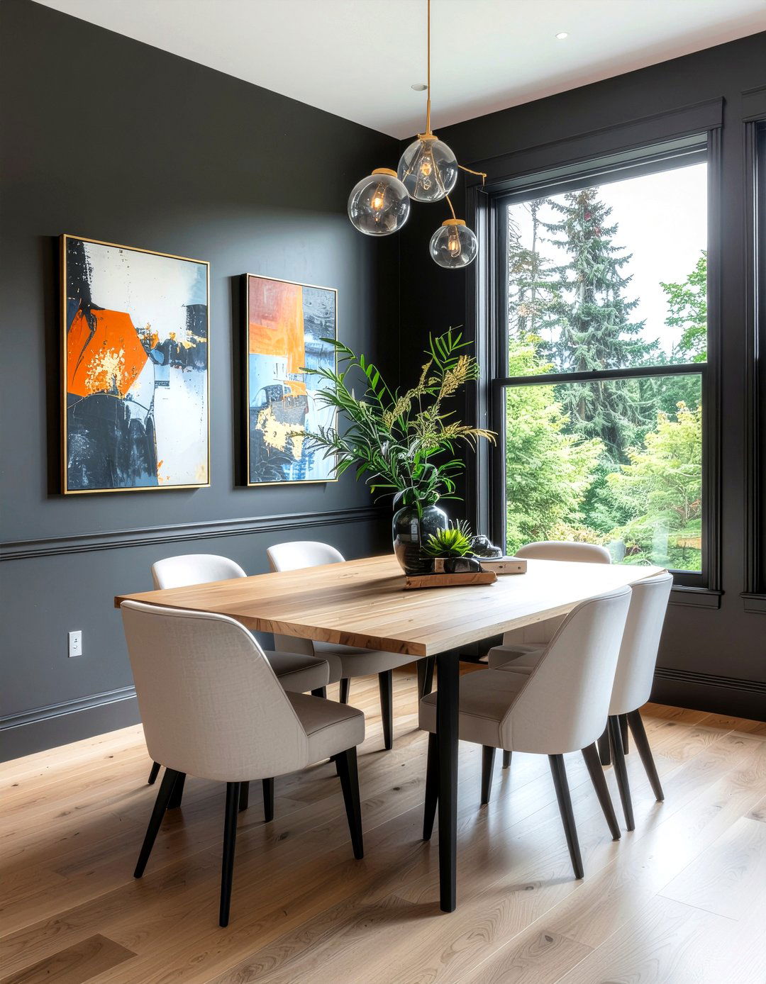 Dark Moody Walls - 30 Dallas dining room ideas