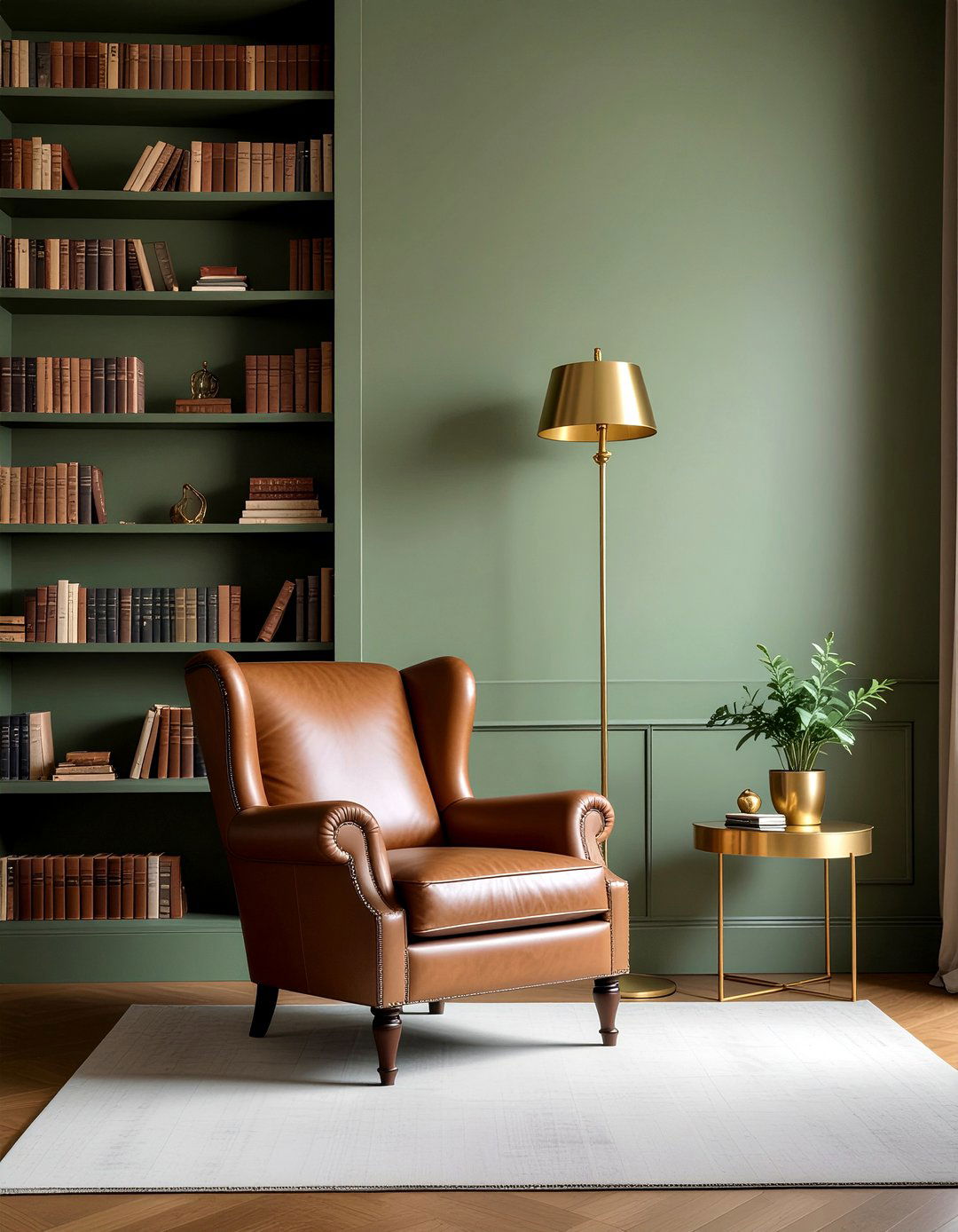 Dark Olive Green Walls - 30 olive green living room ideas