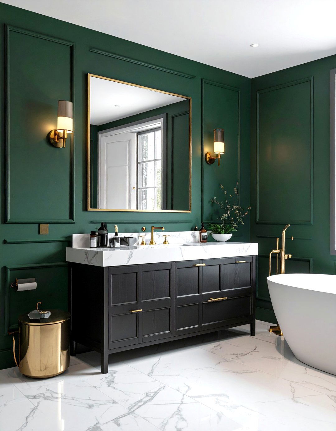 Dark Paint Colors - 30 bathroom wall ideas