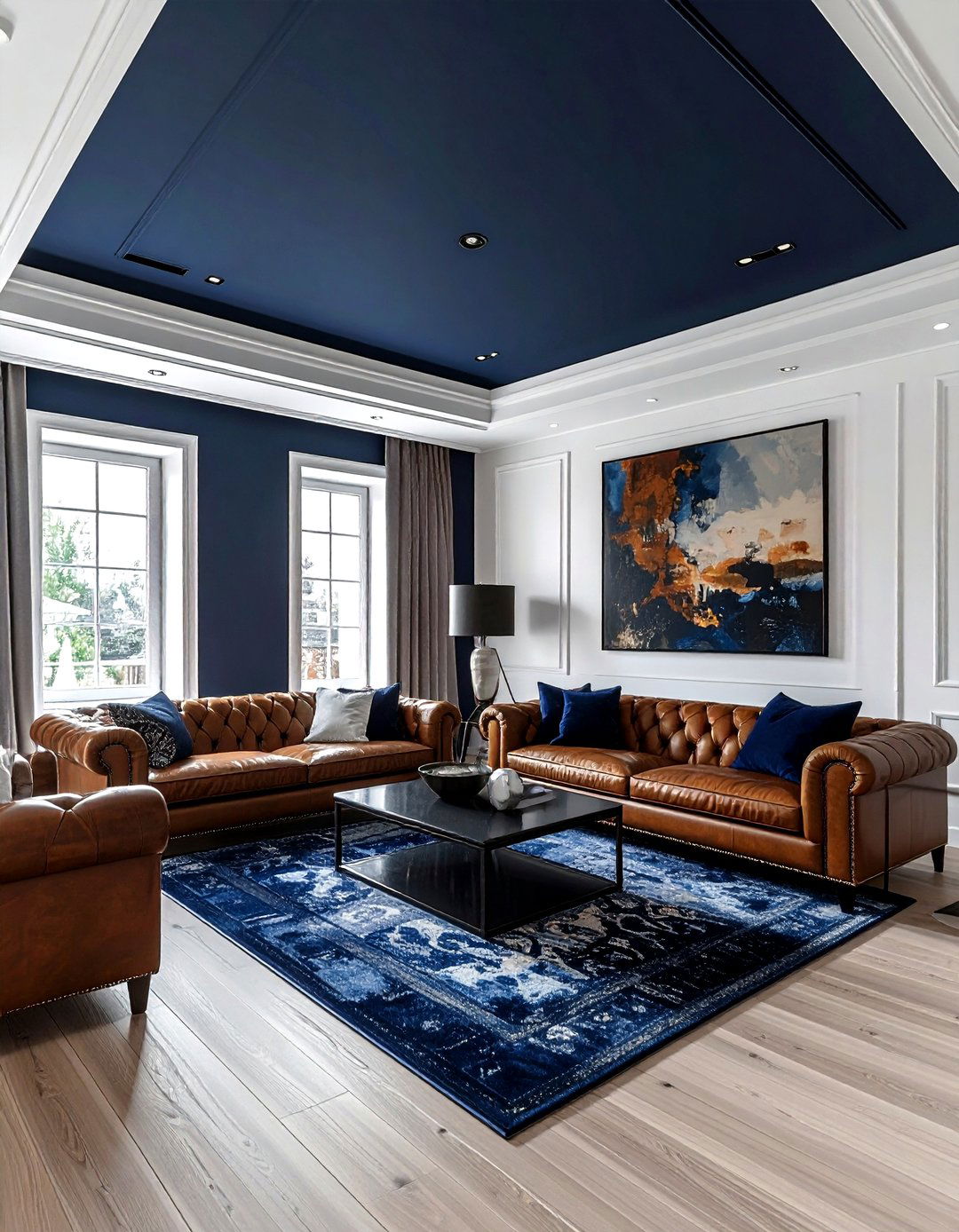 Dark Painted Ceiling - 30 living room popcorn ceiling removal