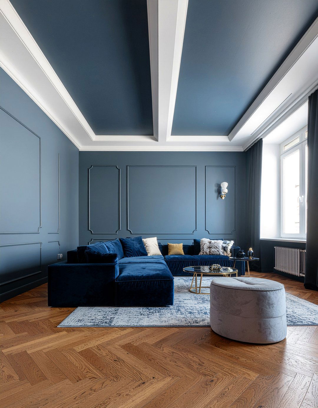 Dark Painted Tray Ceiling - 30 living room tray ceiling ideas