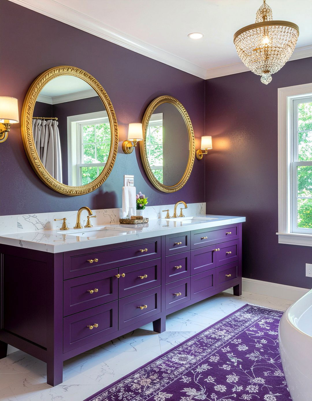 Dark Plum Bathroom - 30 bathroom color ideas