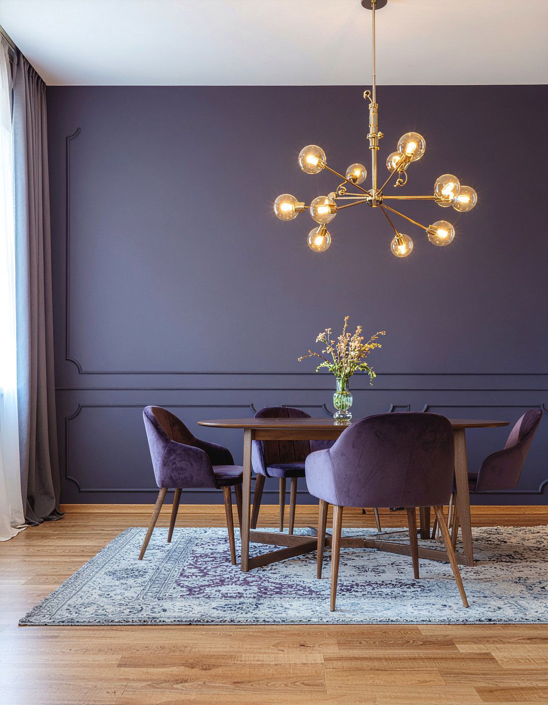 Dark Purple Dining Walls - 30 plum dining room ideas