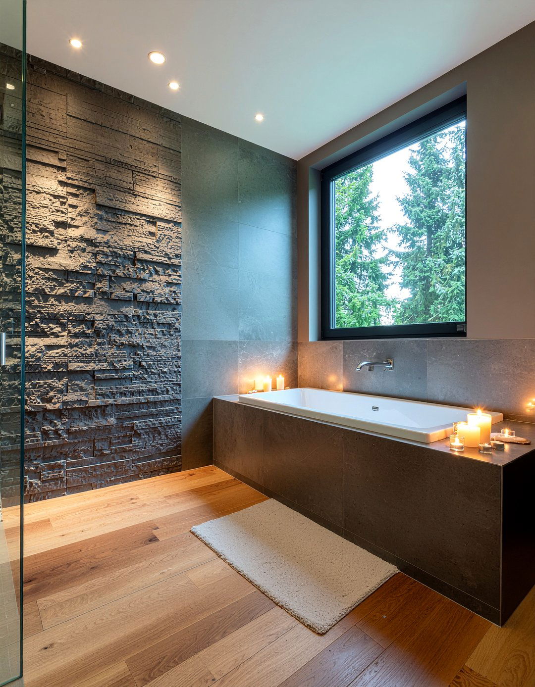 Dark Spa Bathroom - 30 moody bathroom ideas