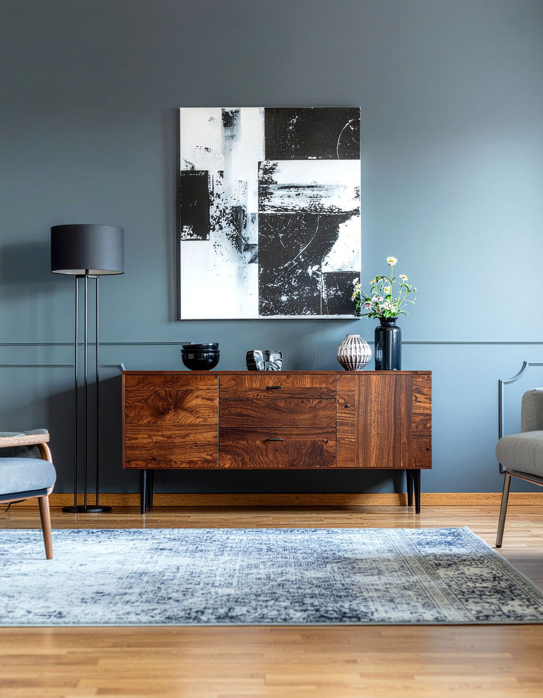 Dark Stained Pine Credenza - 30 living room pine furniture ideas