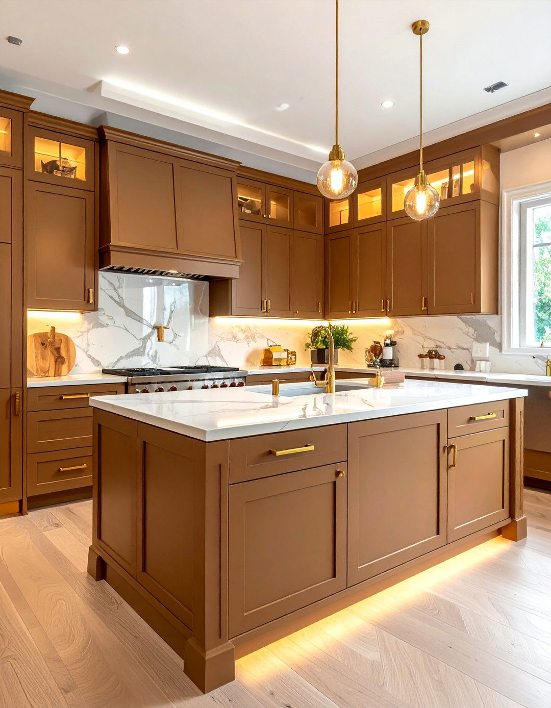 Dark Tan Kitchen - 30 tan kitchen ideas