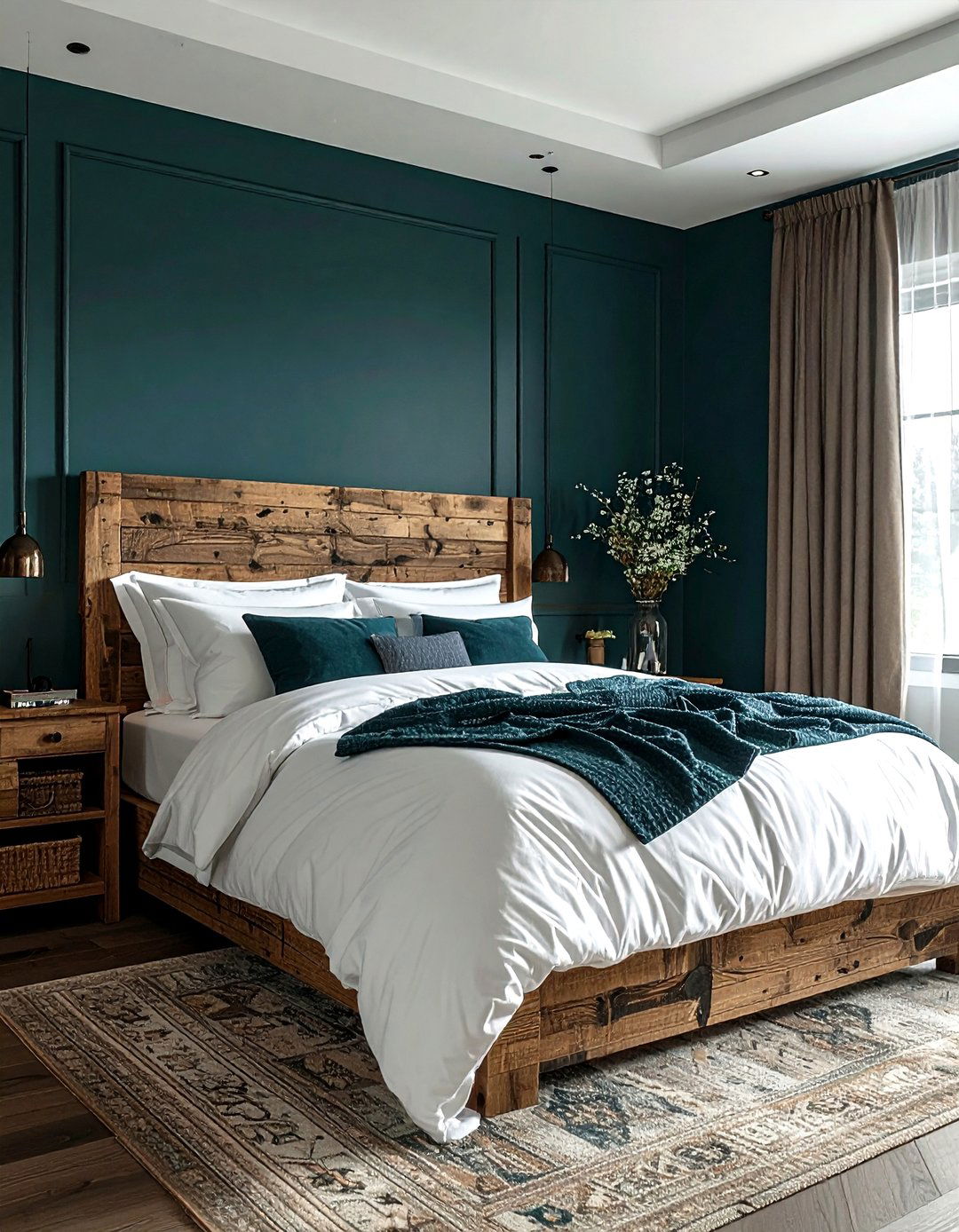 Dark Teal Bedroom - 30 teal bedroom ideas