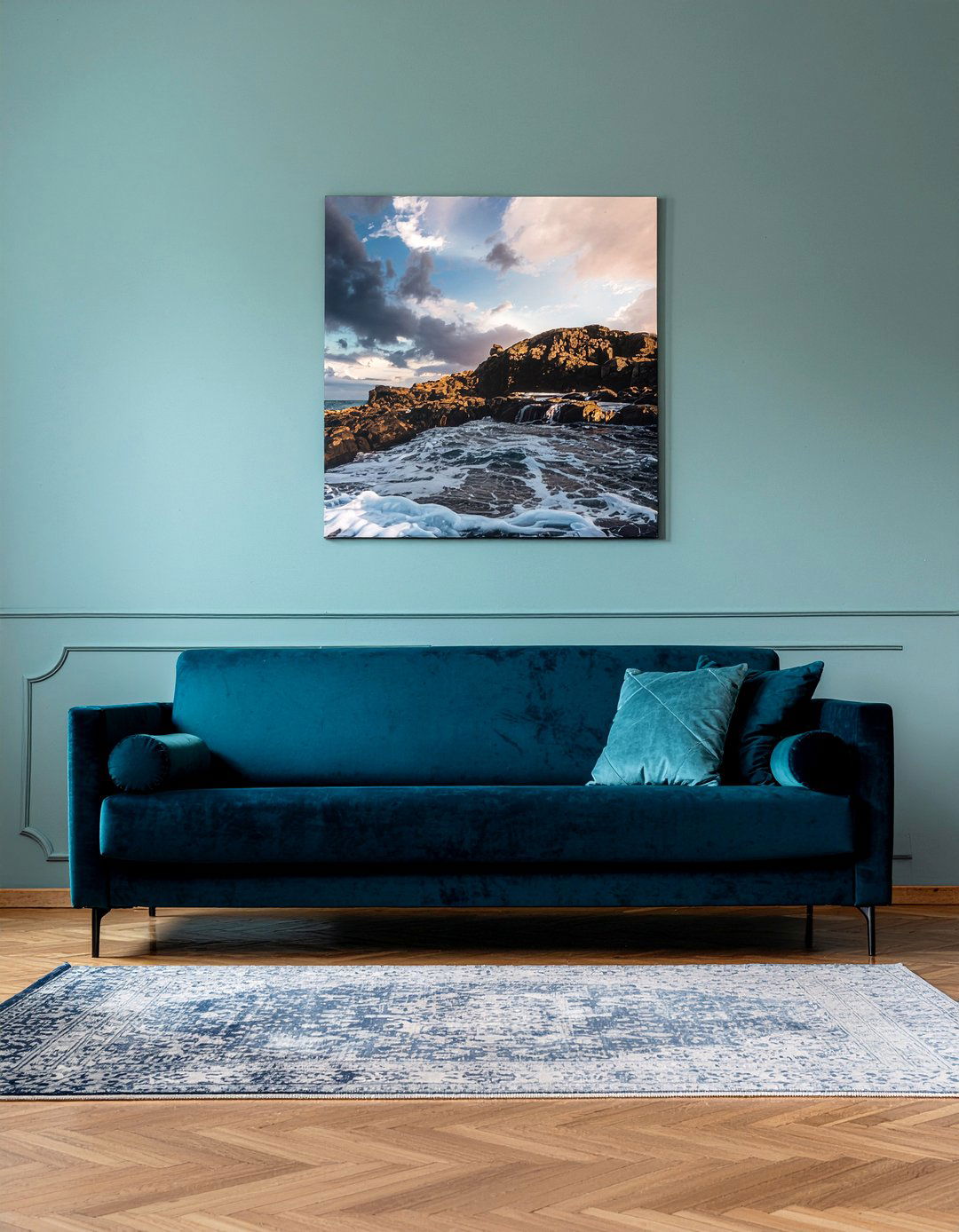 Dark Teal Sofa Slipcover - 30 living room washable slipcover ideas