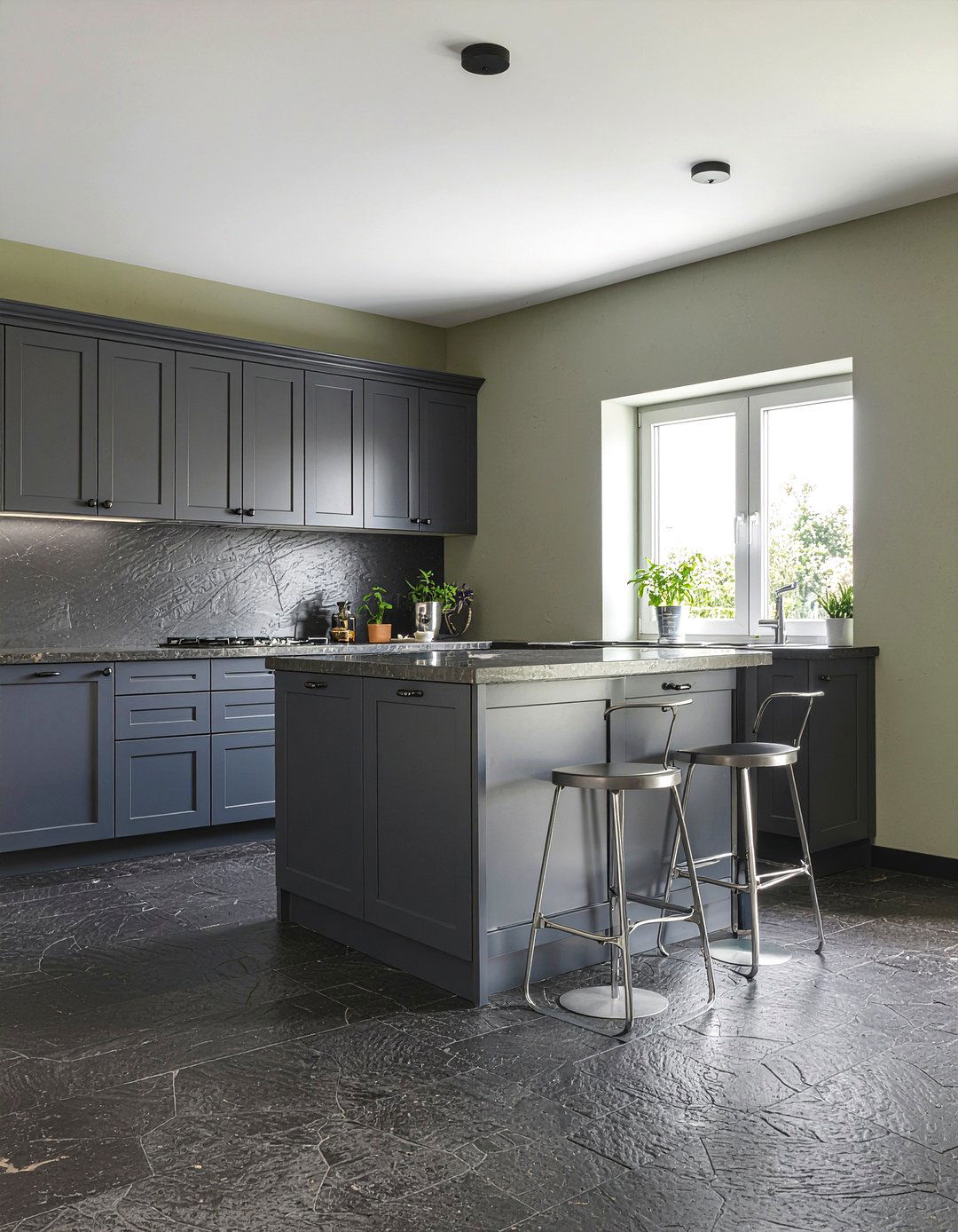 Dark Textured Kitchen - 30 moody kitchen ideas