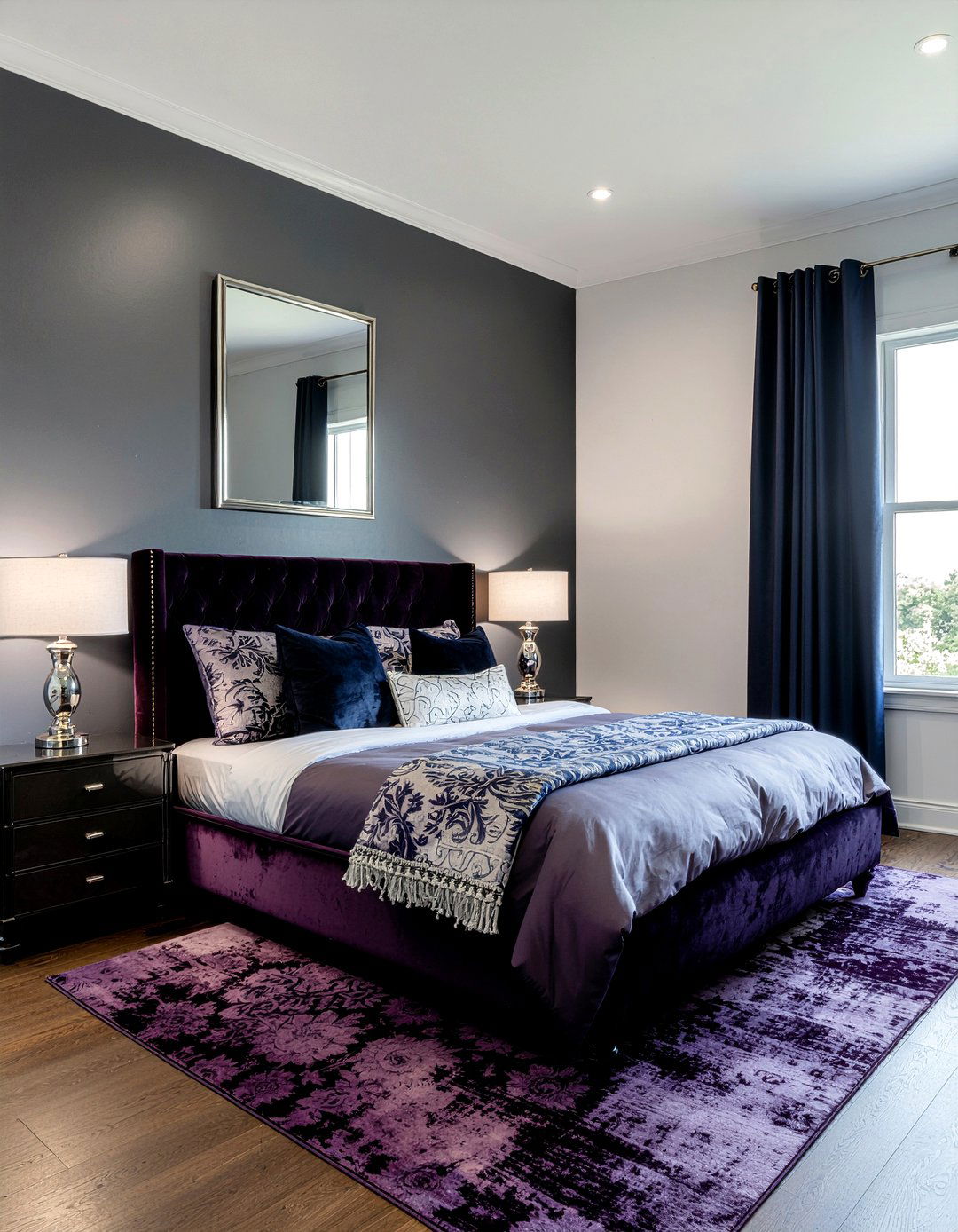 Dark Violet Bedroom - 30 bedroom purple walls