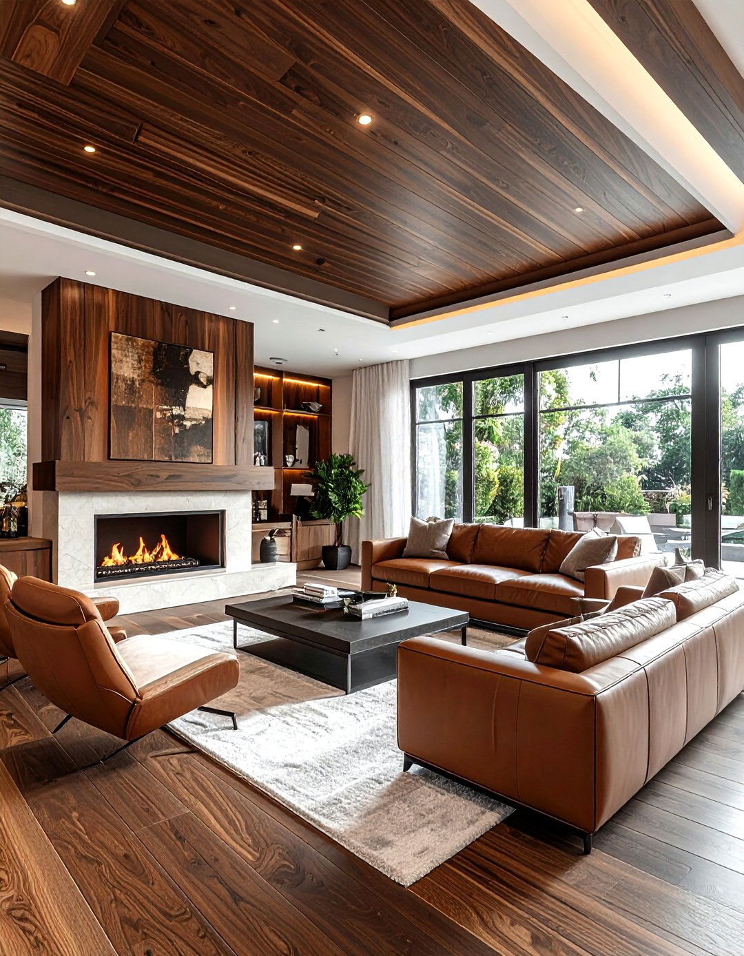 30 Dramatic Living Room Barrel Ceiling Ideas to Wow Guests