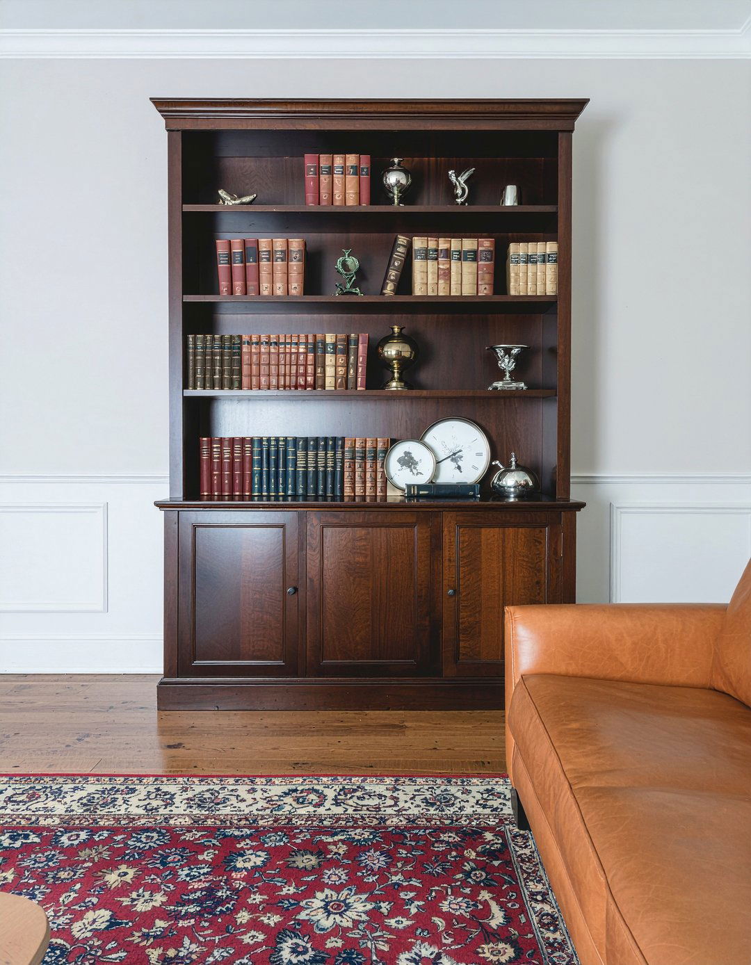 Dark Walnut Bookcase - 30 living room Colonial furniture ideas