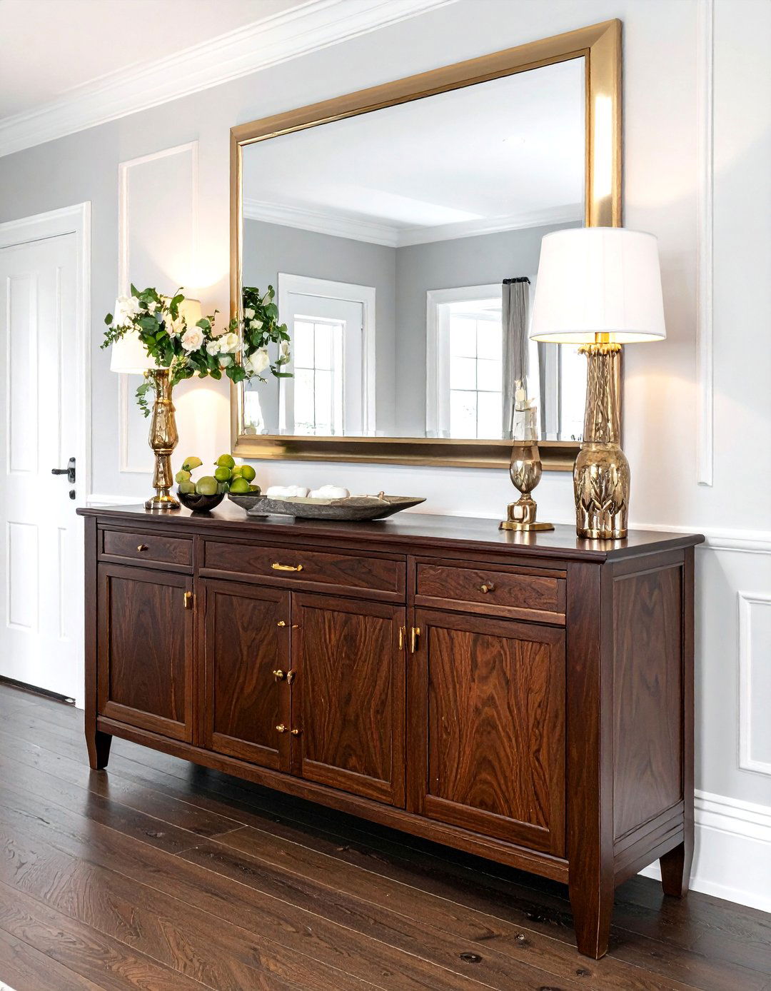 Dark Walnut Buffet Cabinet - 30 wood buffet dining room ideas