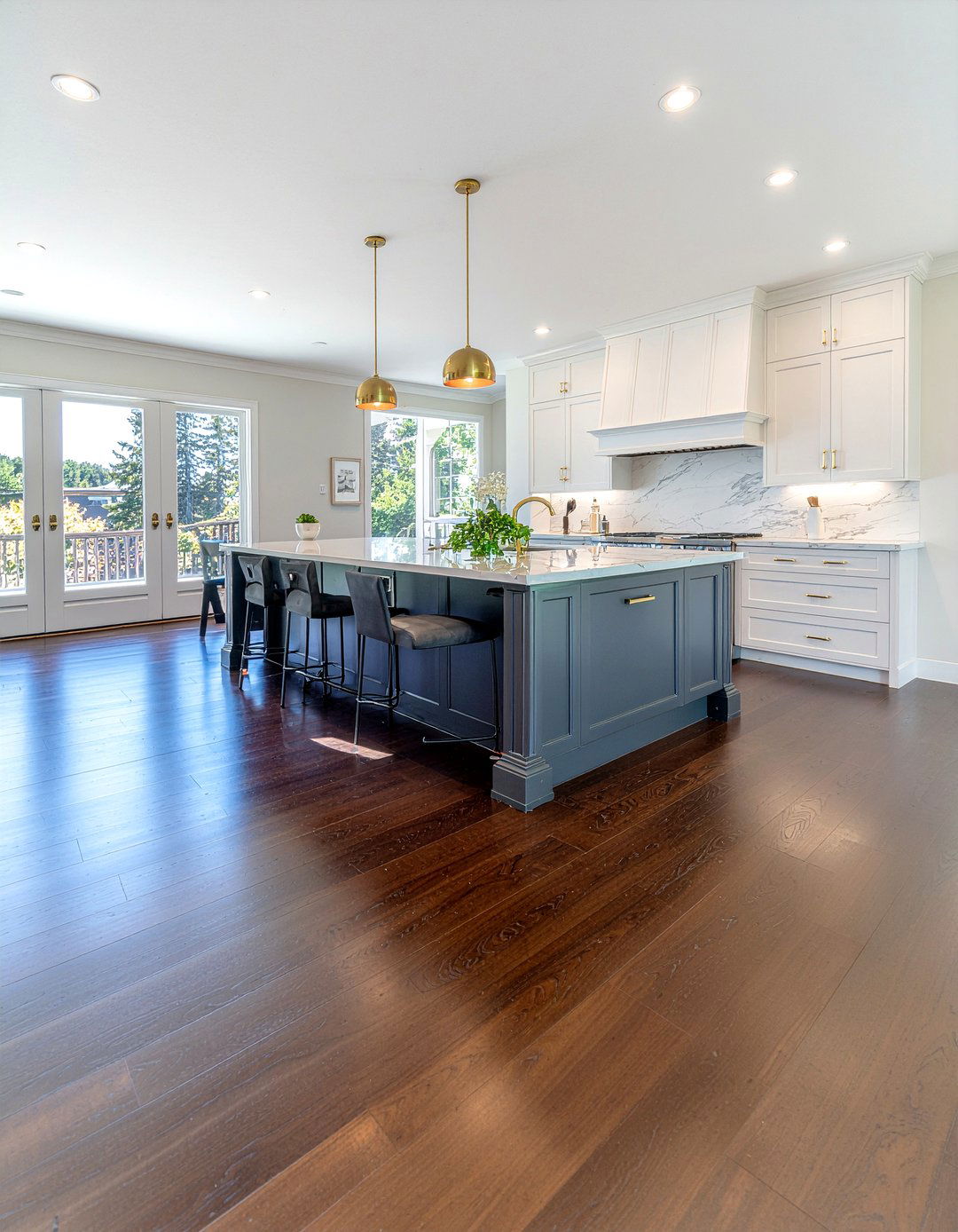 Dark Walnut Kitchen Floors - 30 hardwood floor kitchen ideas