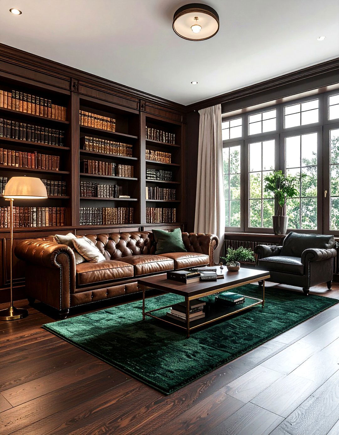 Dark Walnut Plank Wall - 30 living room plank wall ideas