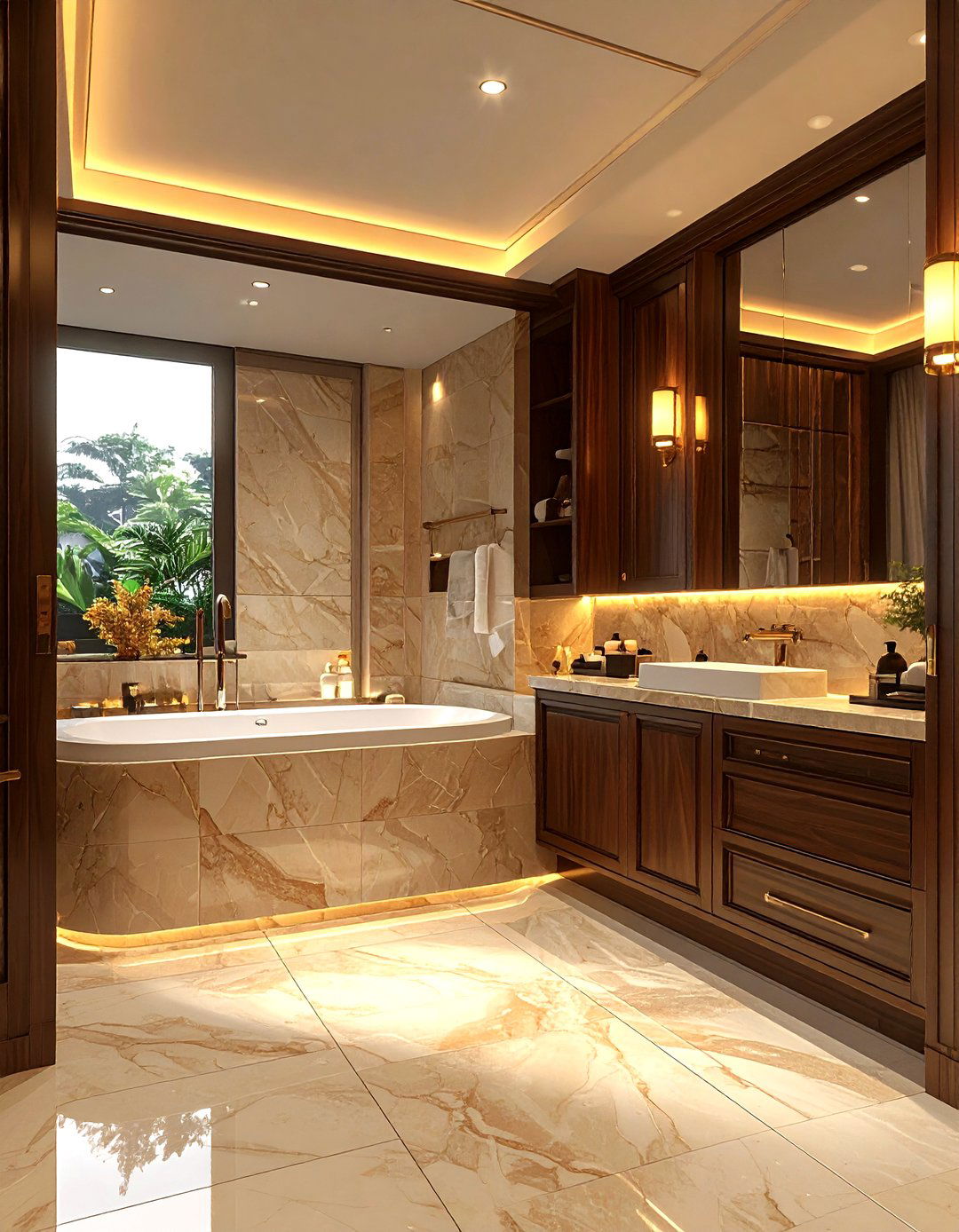 Dark Wood Bathroom - 30 bathroom warm settings