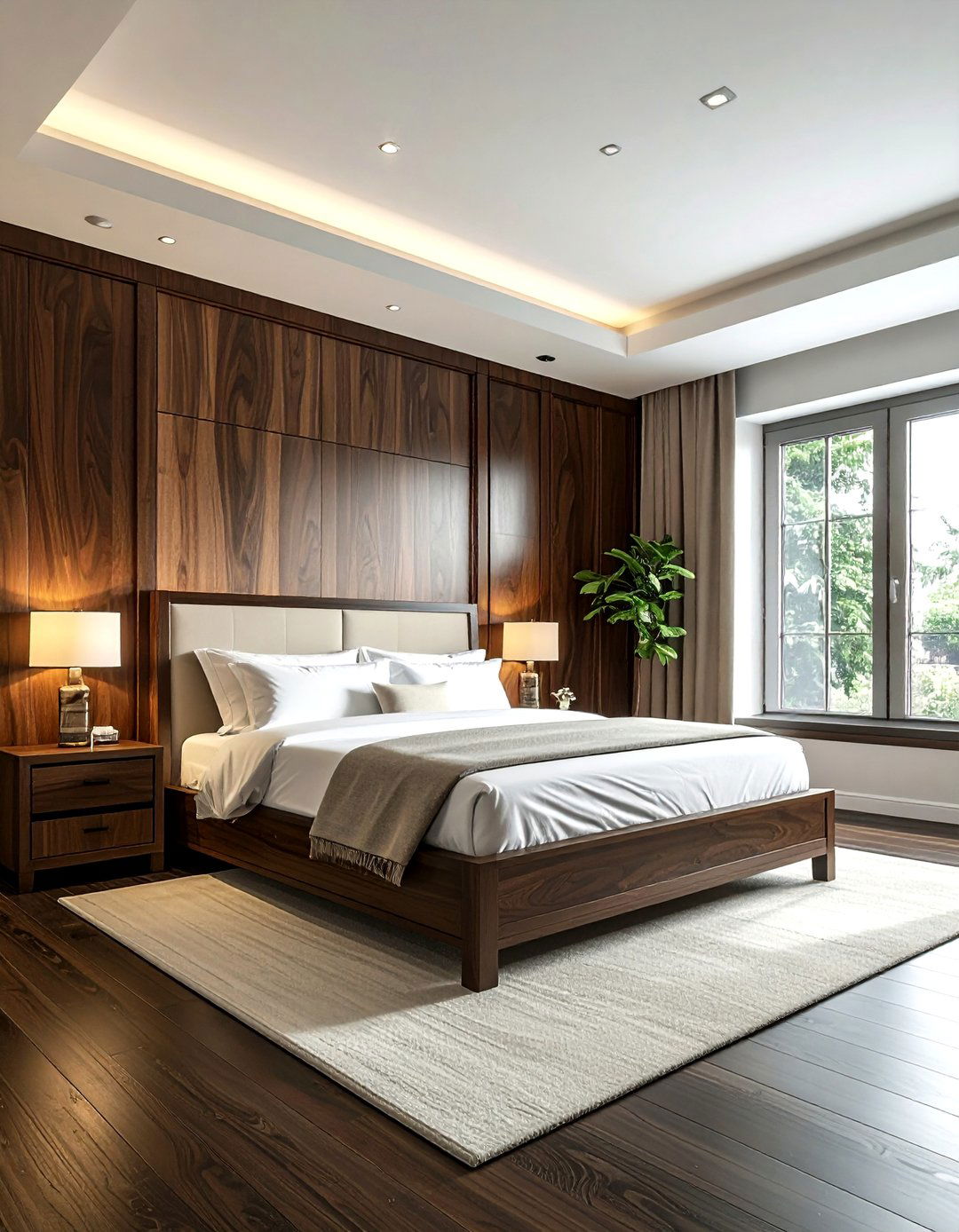 Dark Wood Bedroom - 30 moody bedroom ideas