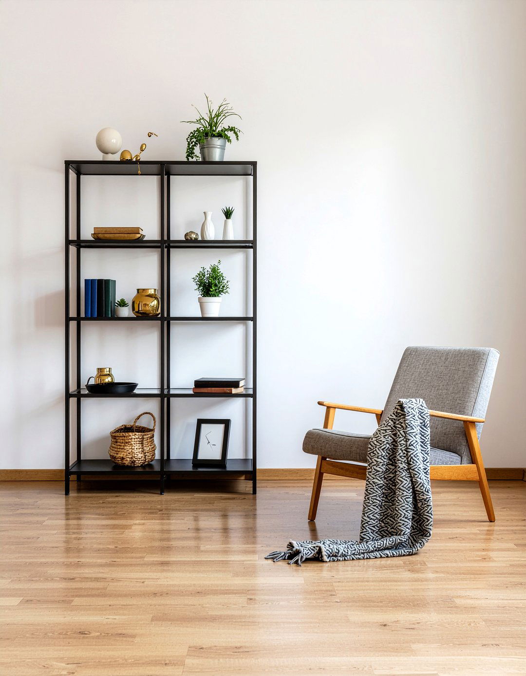 Dark Wood Bookshelf - 30 espresso living room ideas