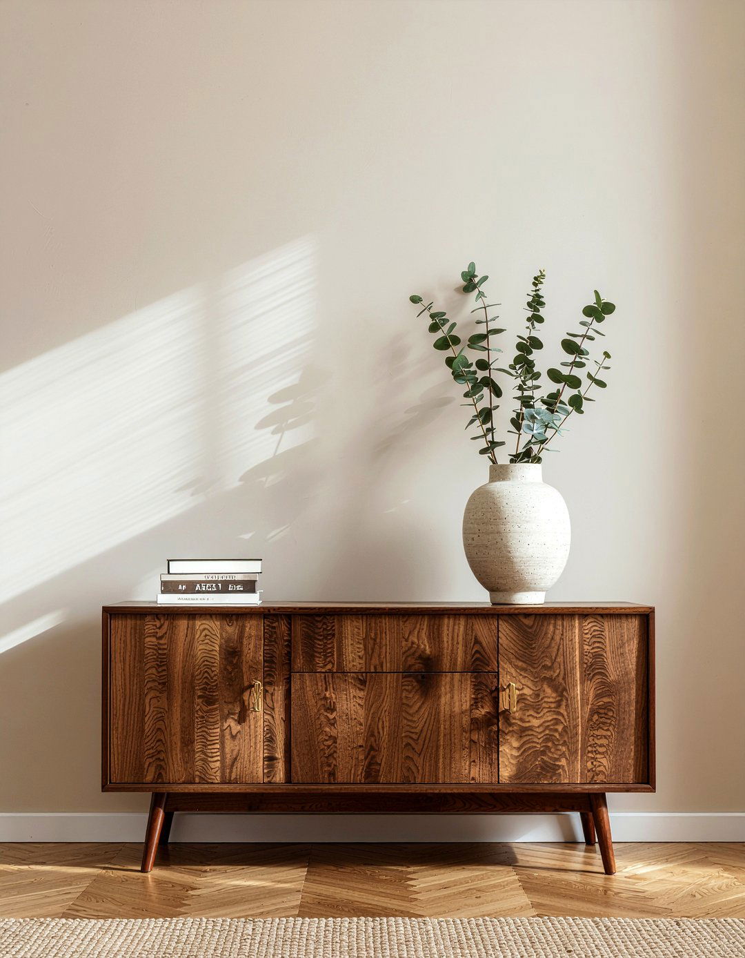 Dark Wood Buffet - 30 living room contemporary furniture ideas