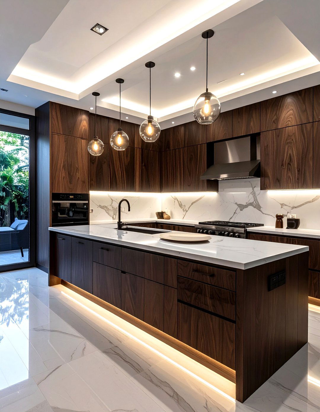 Dark Wood Cabinets - 30 finished kitchen ideas