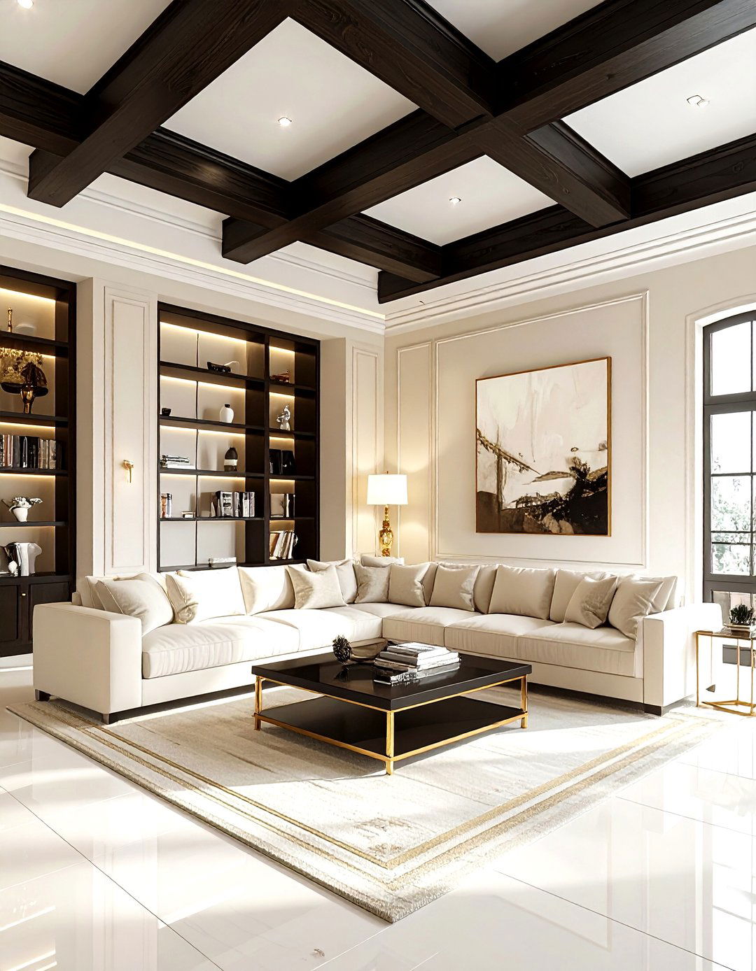 Dark Wood Ceiling Truss - 30 living room trusses ideas