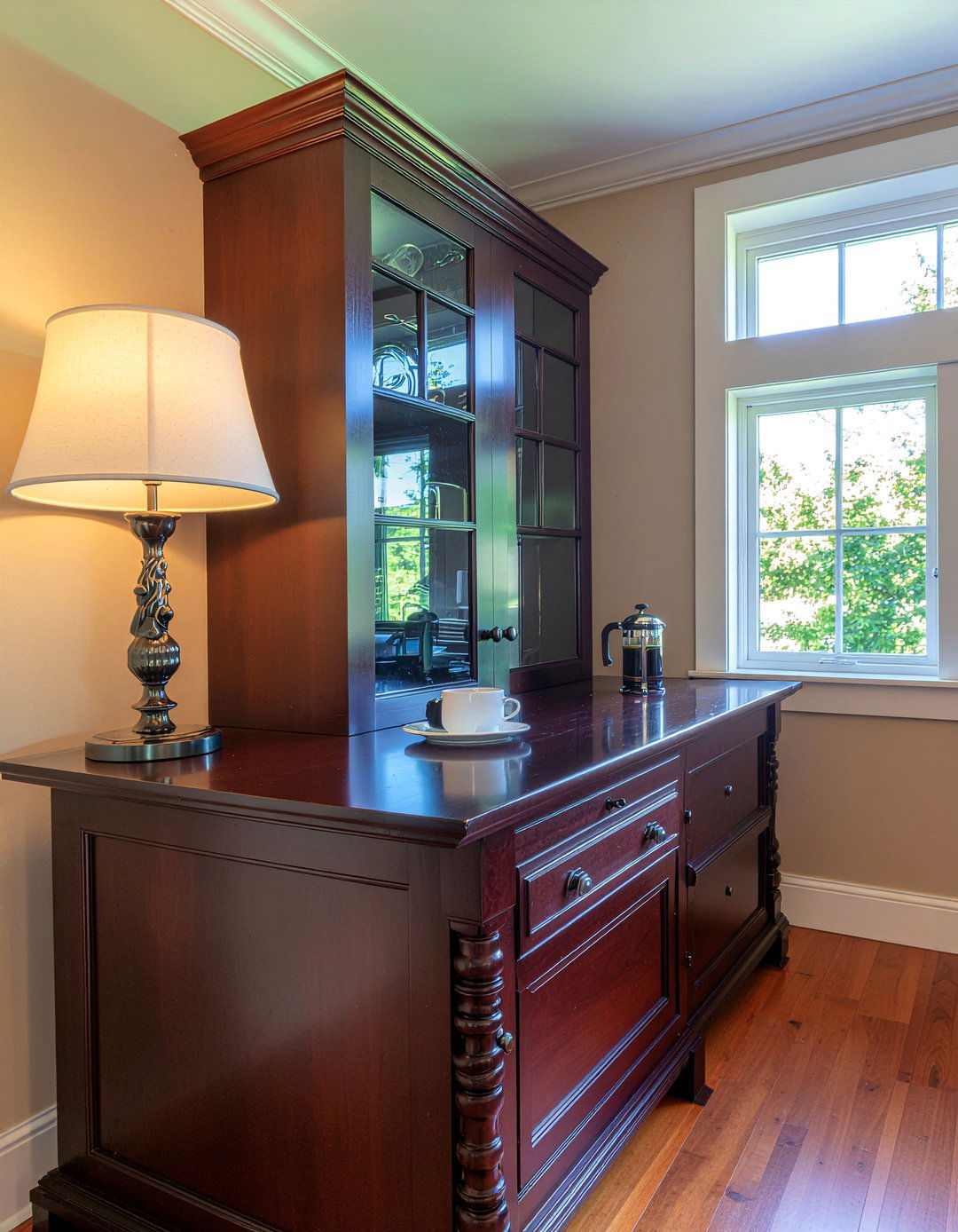 Dark Wood Coffee Bar - 30 dining room coffee station ideas