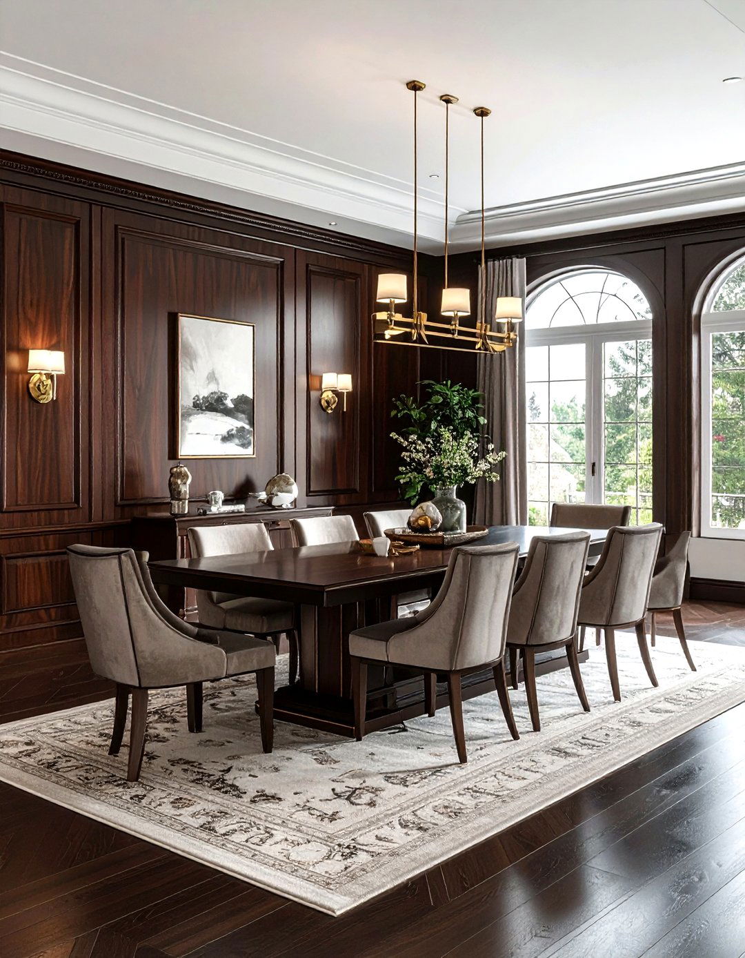 Dark Wood Dining Room - 30 manor dining room ideas
