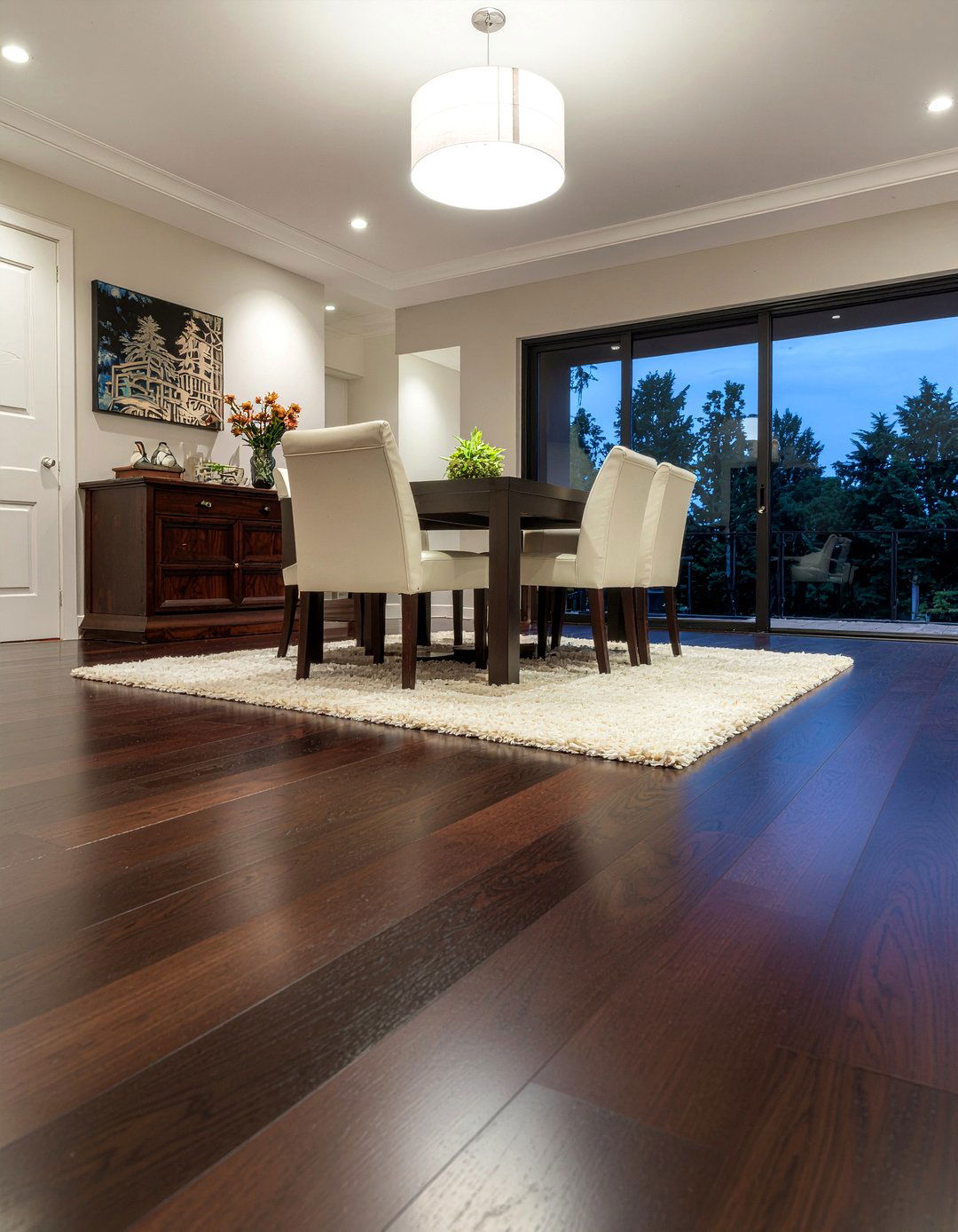 Dark Wood Dining Room Floor - 30 night dining room ideas