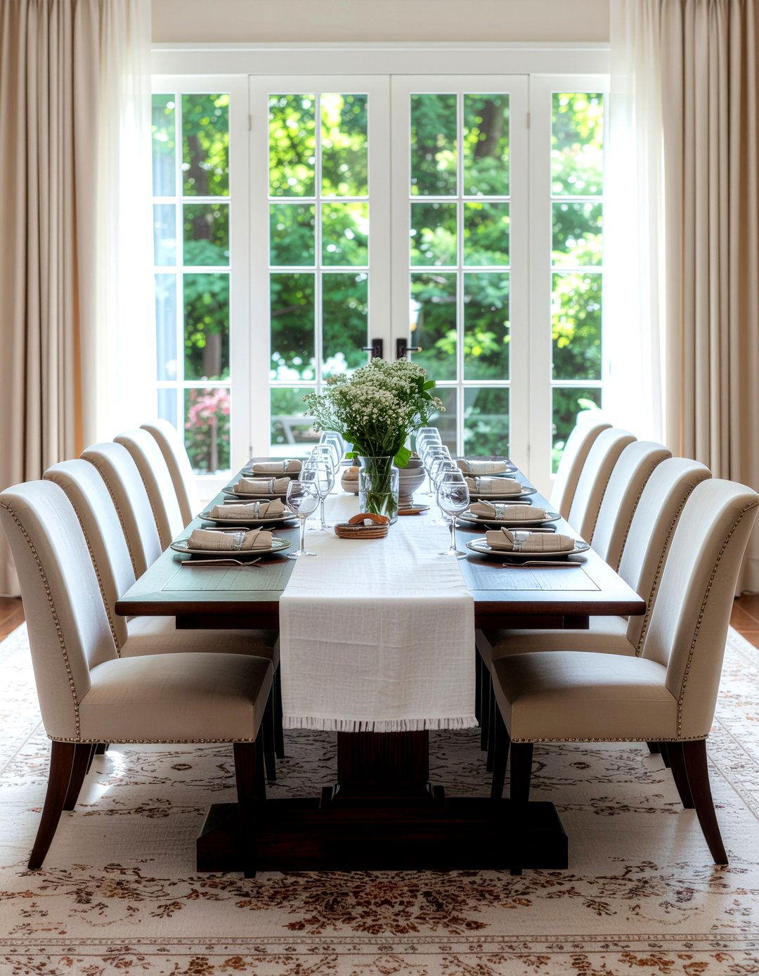 Dark Wood Dining Table Set - 30 dining room seating for 10 ideas